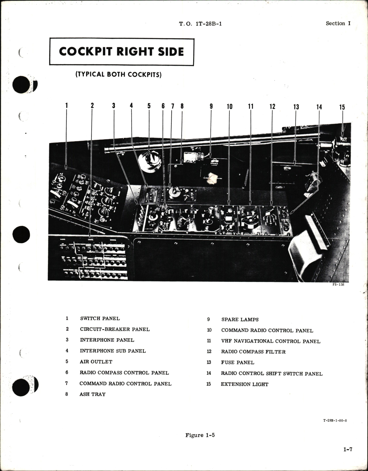 Sample page 9 from AirCorps Library document: Flight Manual for USAF Series Armament Modified T-28B, T-28C, & T-28D
