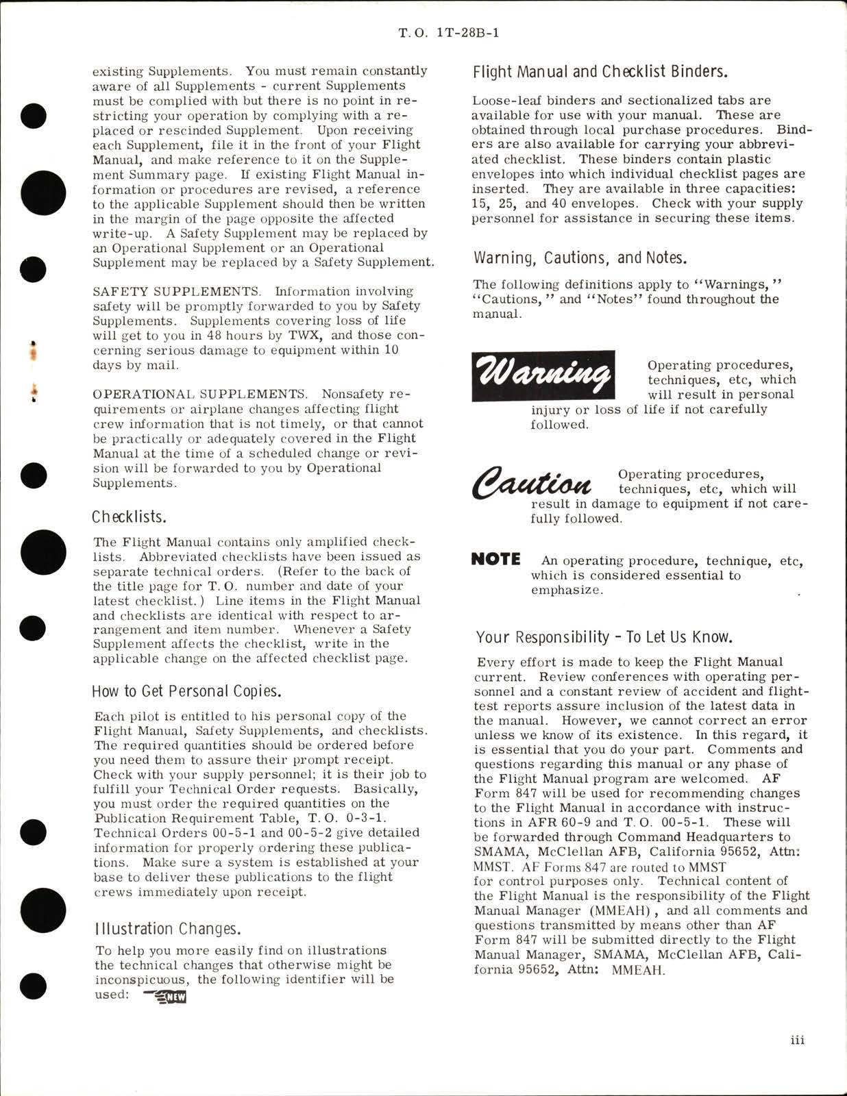 Sample page 5 from AirCorps Library document: Flight Manual for USAF Series T-28B, T-28C Armament Modified, & AT-28D