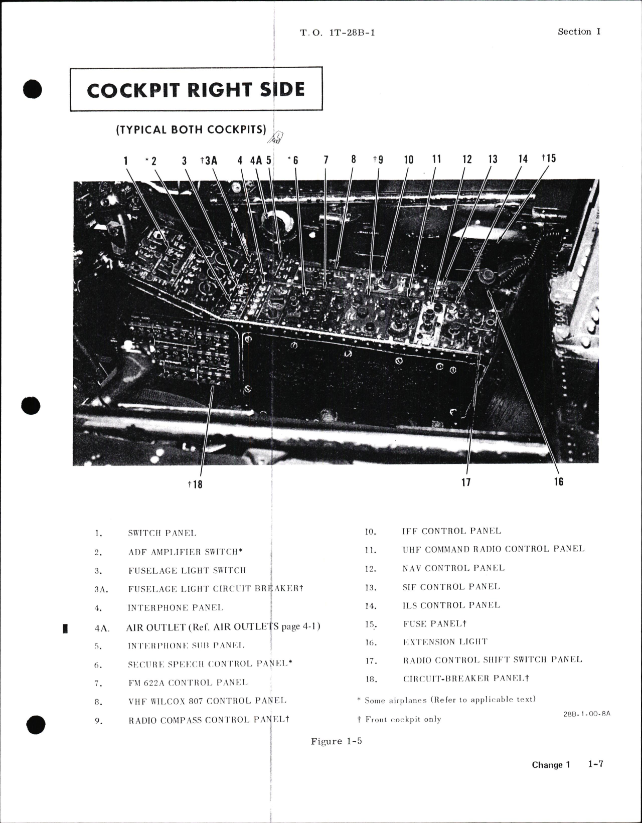 Sample page 7 from AirCorps Library document: Flight Manual for USAF Series T-28B, T-28C Armament Modified, & T-28D