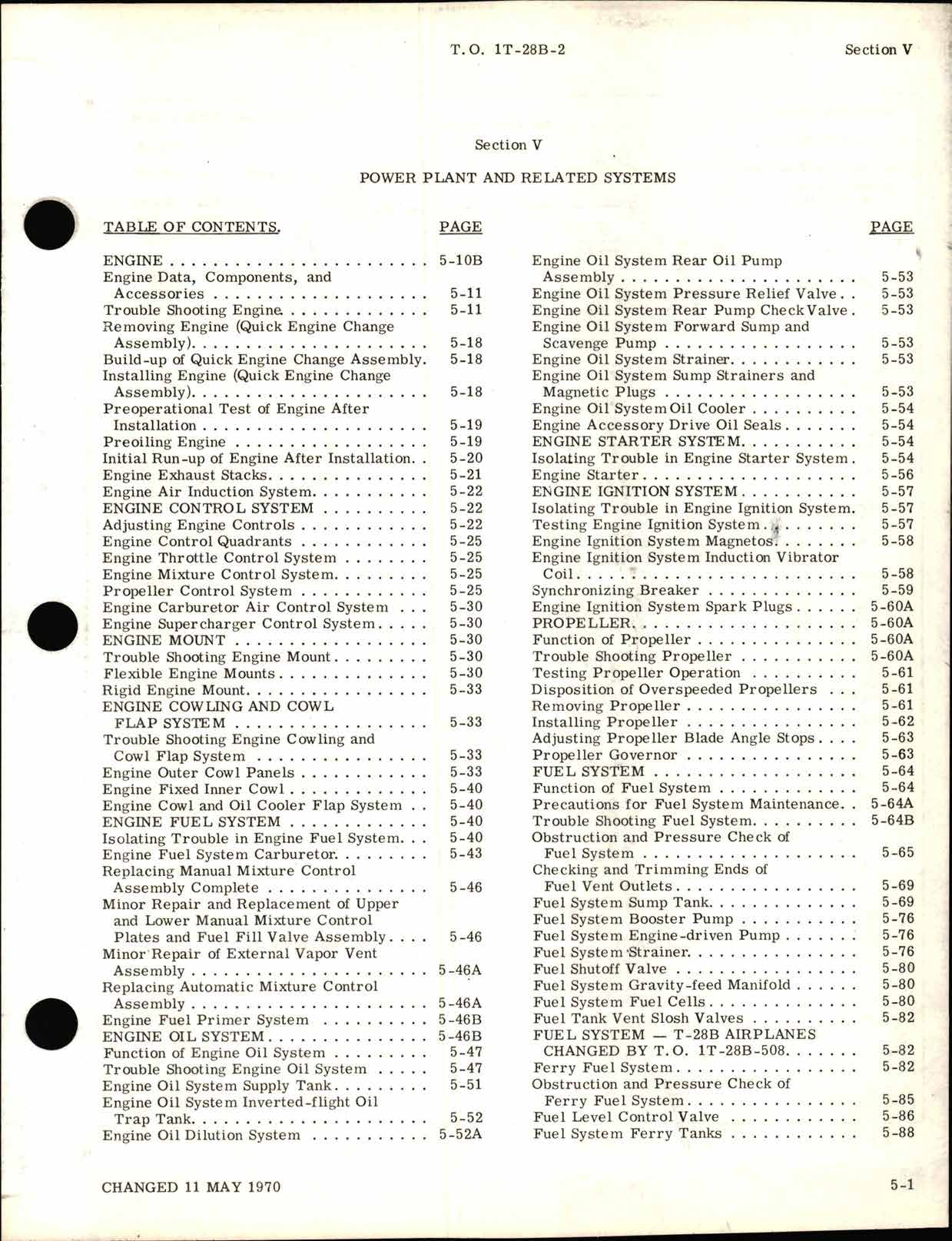 Sample page 1 from AirCorps Library document: Maintenance Manual for T-28B & T-28C