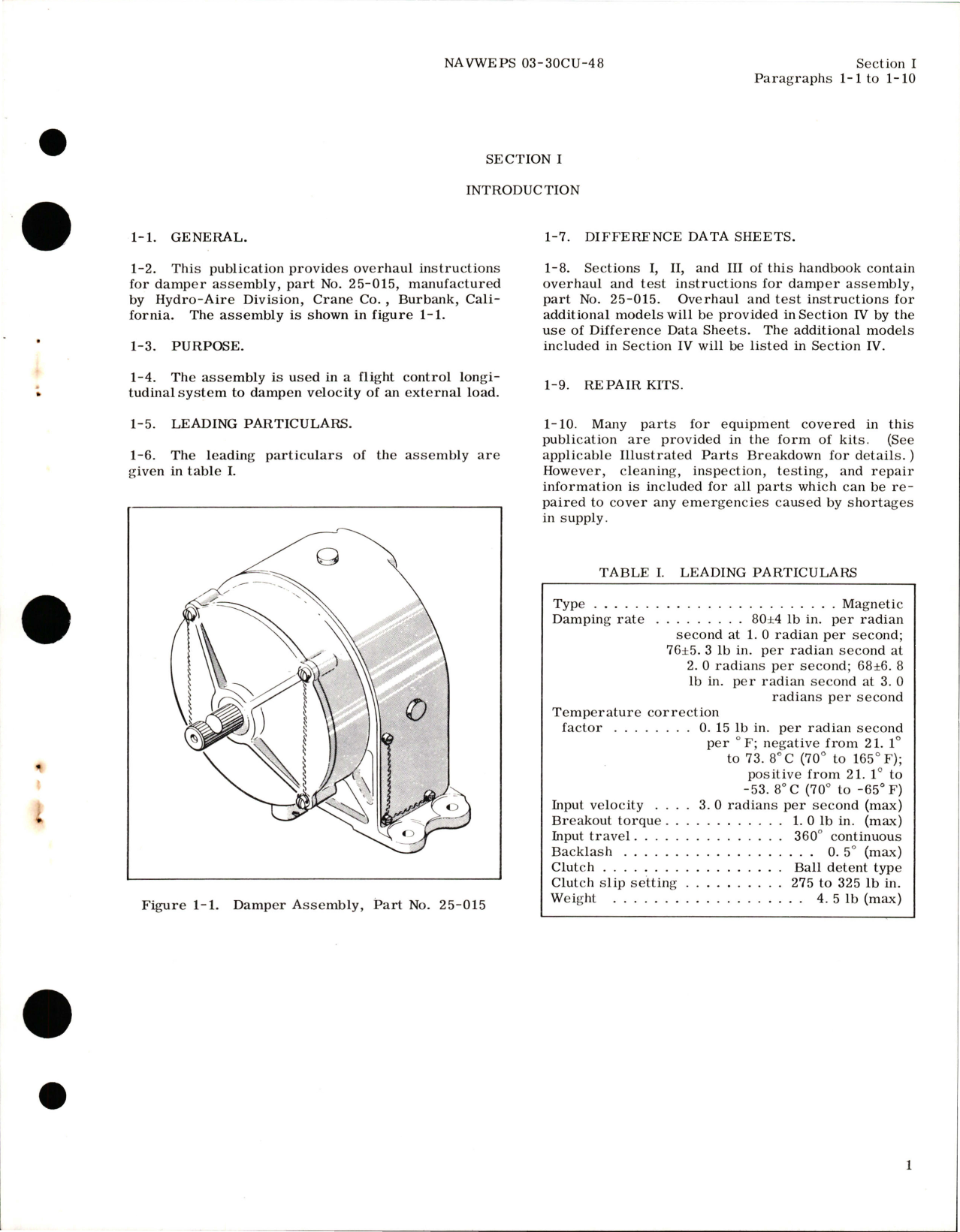 Sample page 5 from AirCorps Library document: Overhaul Instructions for Damper Assembly - Part 25-015
