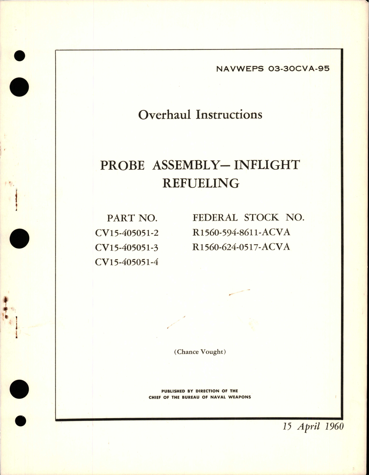 Sample page 1 from AirCorps Library document: Overhaul Instructions for Inflight Refueling Probe Assembly