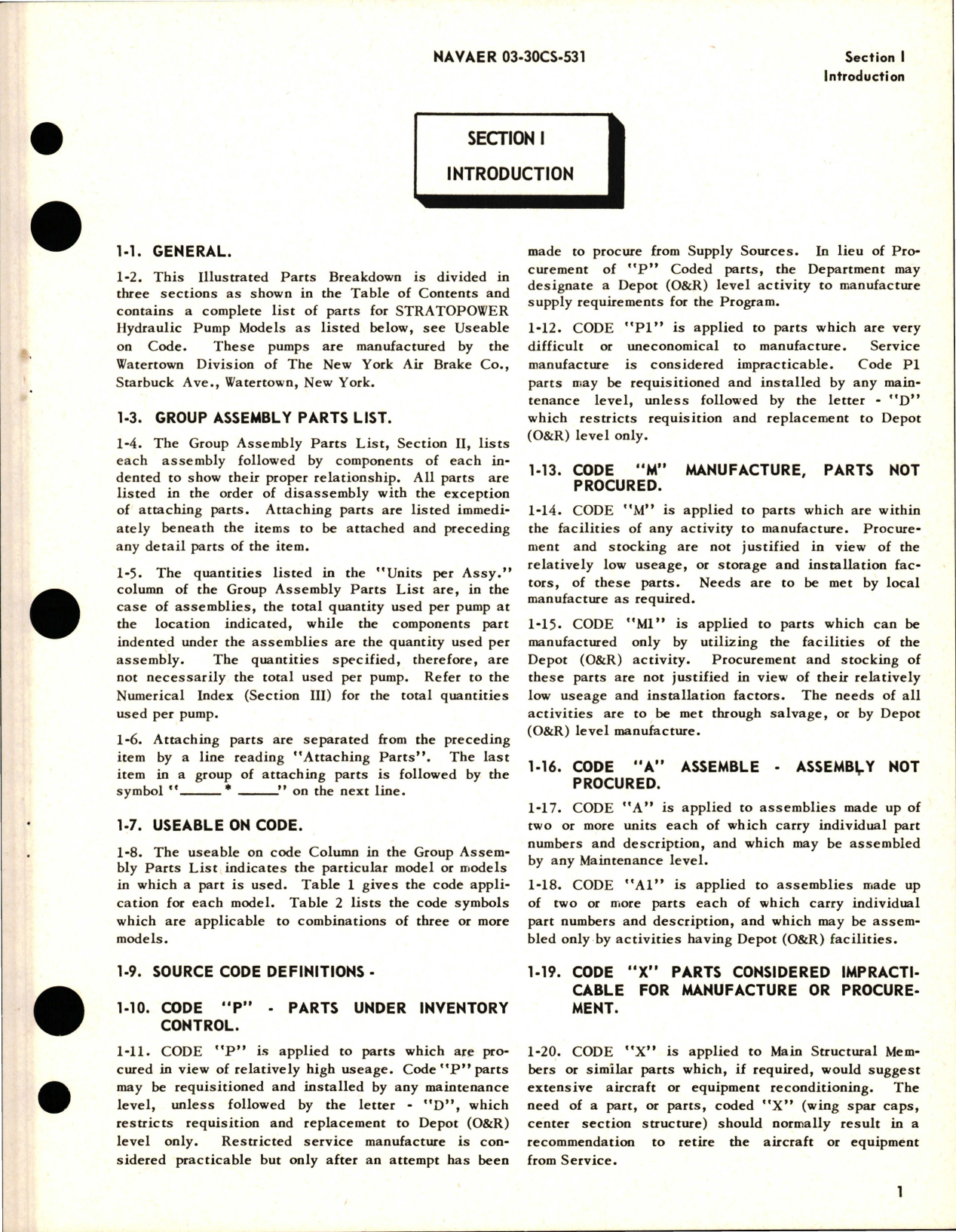 Sample page 5 from AirCorps Library document: Illustrated Parts Breakdown for Stratopower Hydraulic Pump