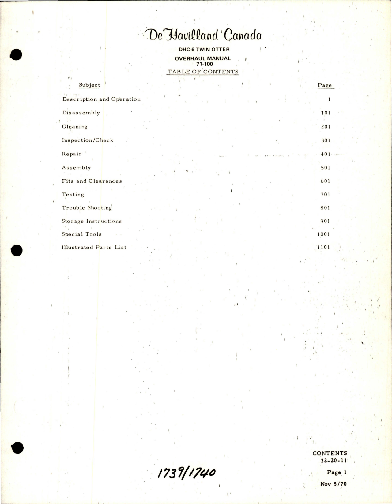 Sample page 5 from AirCorps Library document: Overhaul Manual for DHC-6 Twin Otter Nose Gear Leg Assembly - Part 71-100 