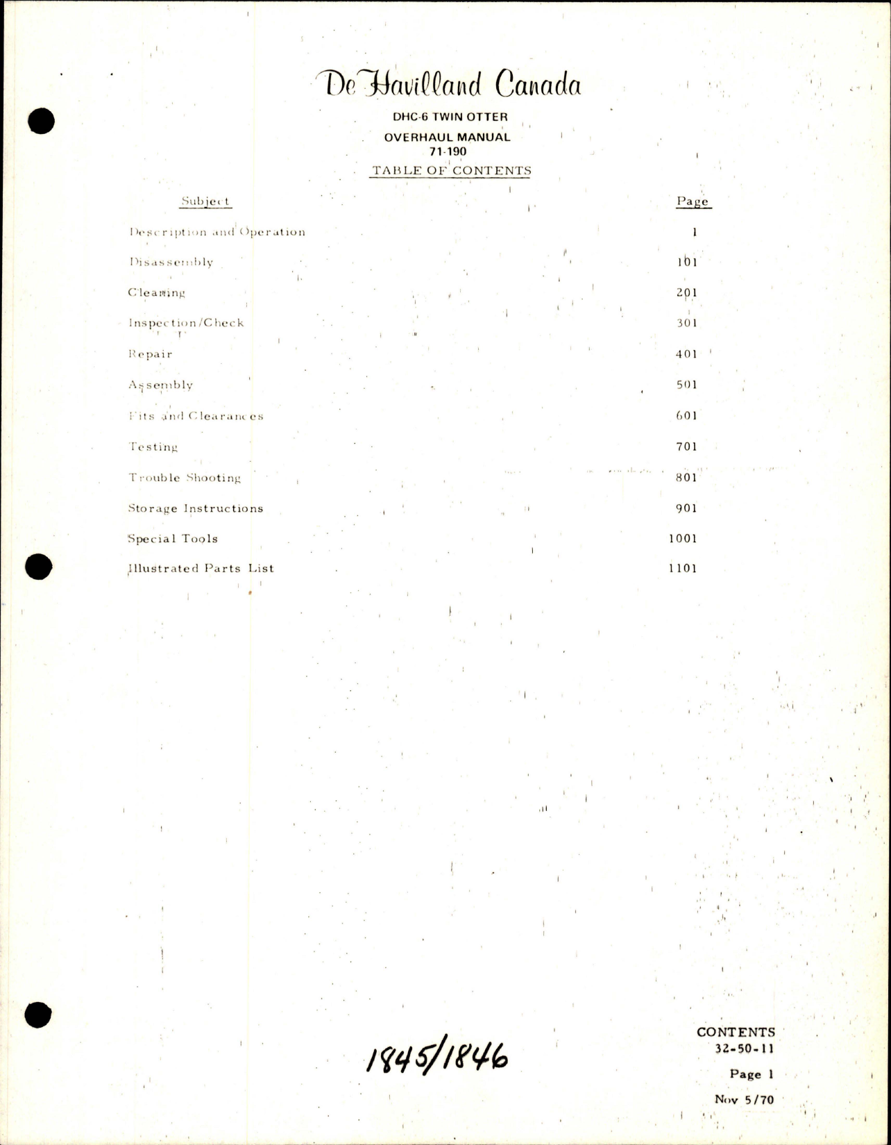 Sample page 5 from AirCorps Library document: Overhaul Manual for DHC-6 Twin Otter Nosewheel Steering Actuator and Links Sub Assembly - Part 71-190 