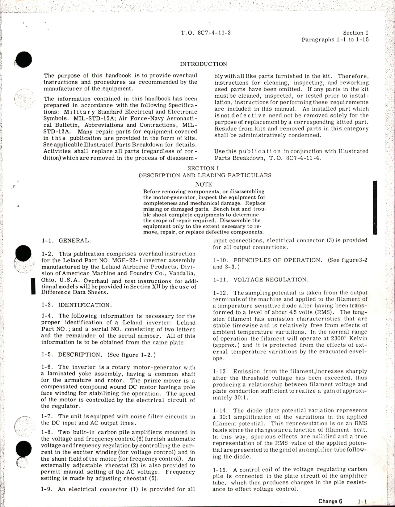 Sample page 5 from AirCorps Library document: Overhaul Instructions for Inverter Assembly - Parts MGE-22-1, MGE-22-100