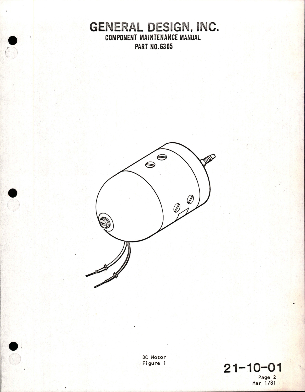 Sample page 7 from AirCorps Library document: Maintenance Manual with Illustrated Parts List for  DC Motor - Part 6305