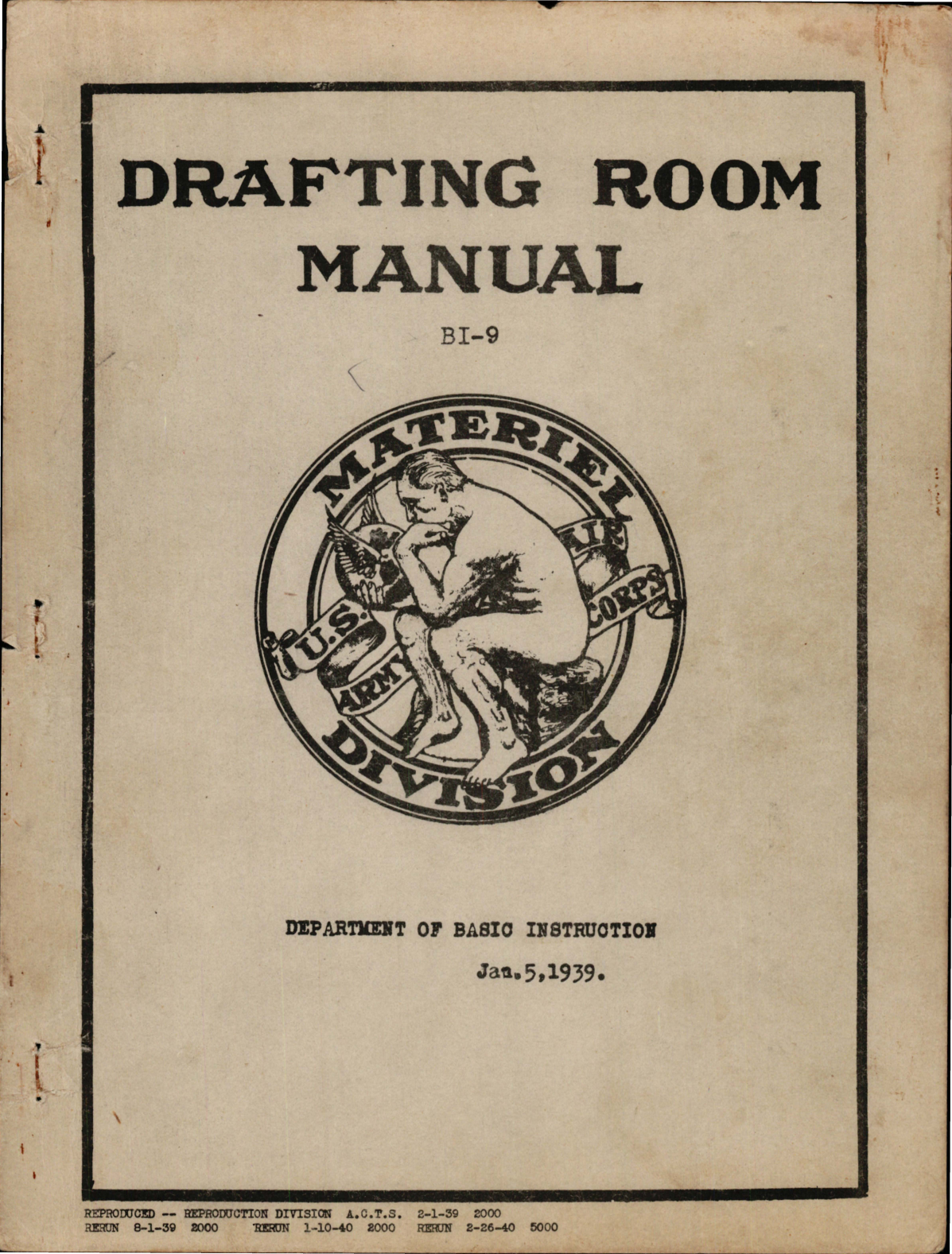 Sample page 1 from AirCorps Library document: Drafting Room Manual
