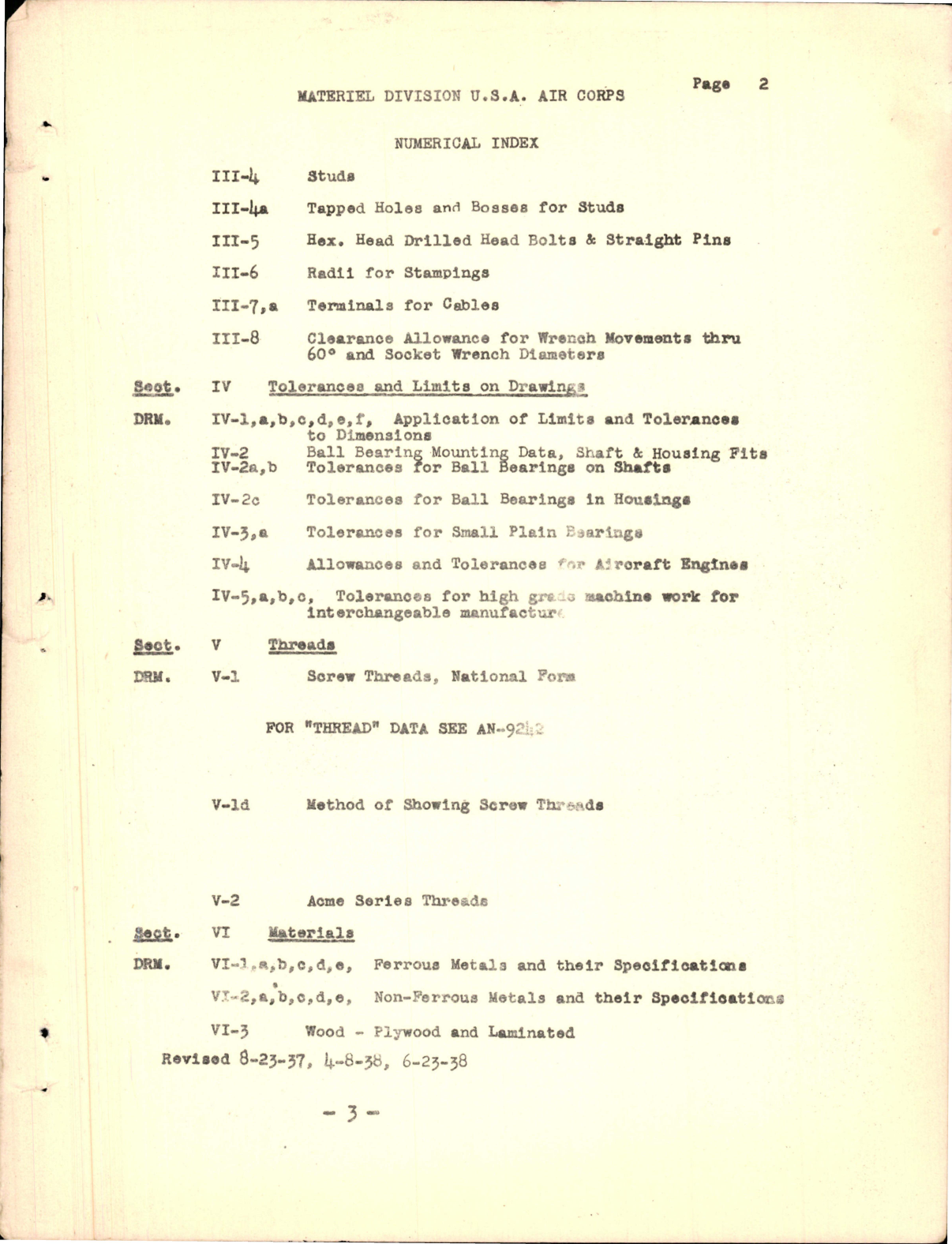 Sample page 5 from AirCorps Library document: Drafting Room Manual