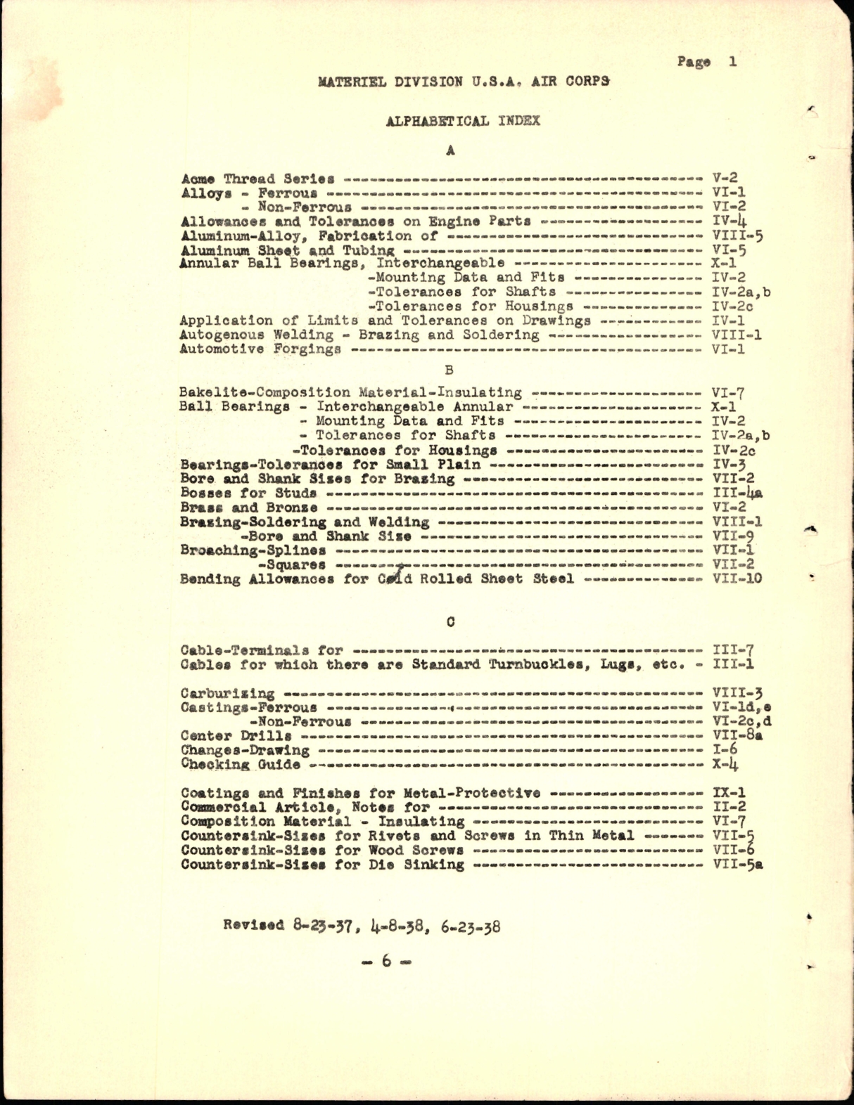 Sample page 8 from AirCorps Library document: Drafting Room Manual