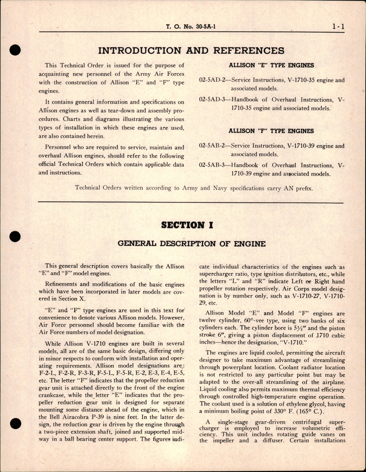 Sample page 7 from AirCorps Library document: Information Guide for Allison V-1710 Engines - Models E and F