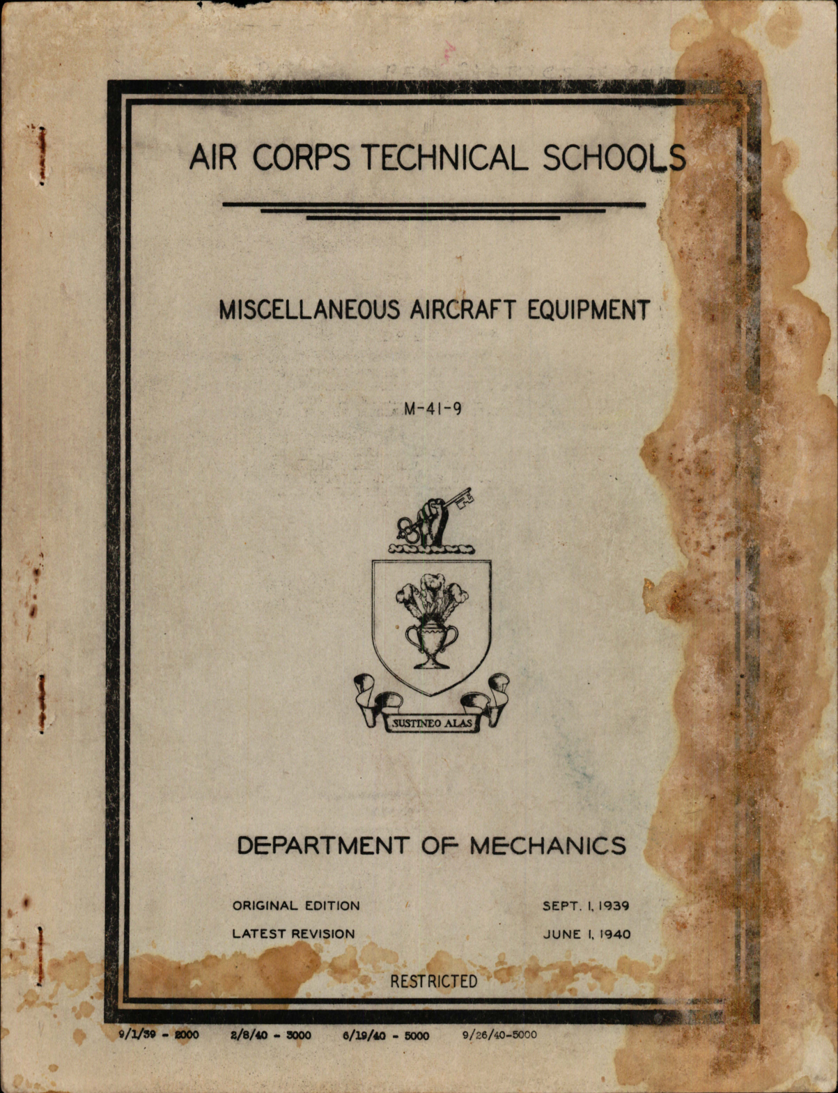 Sample page 1 from AirCorps Library document: Miscellaneous Aircraft Equipment 