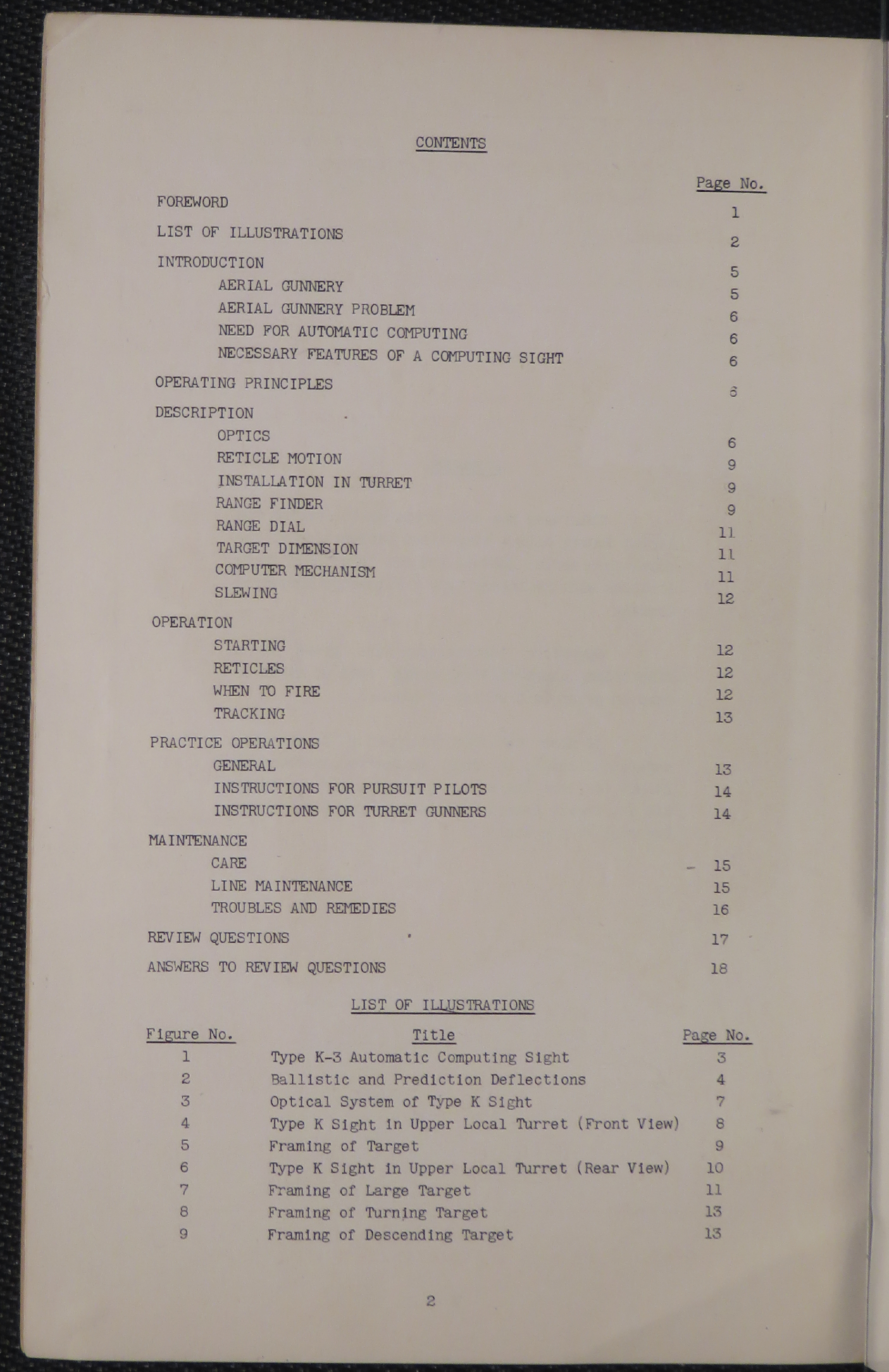 Sample page 6 from AirCorps Library document: Information for Gunners - Sperry Type K Automatic Computing Sights for the .50 Calibre 