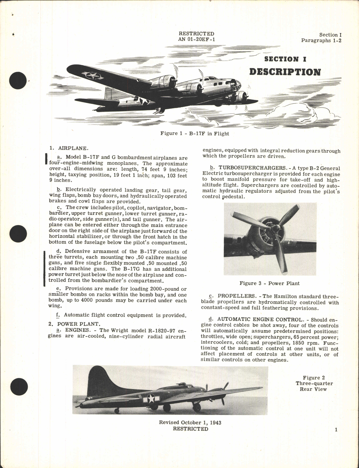 Sample page 5 from AirCorps Library document: Pilot's Flight Operating Instructions for B-17F and G