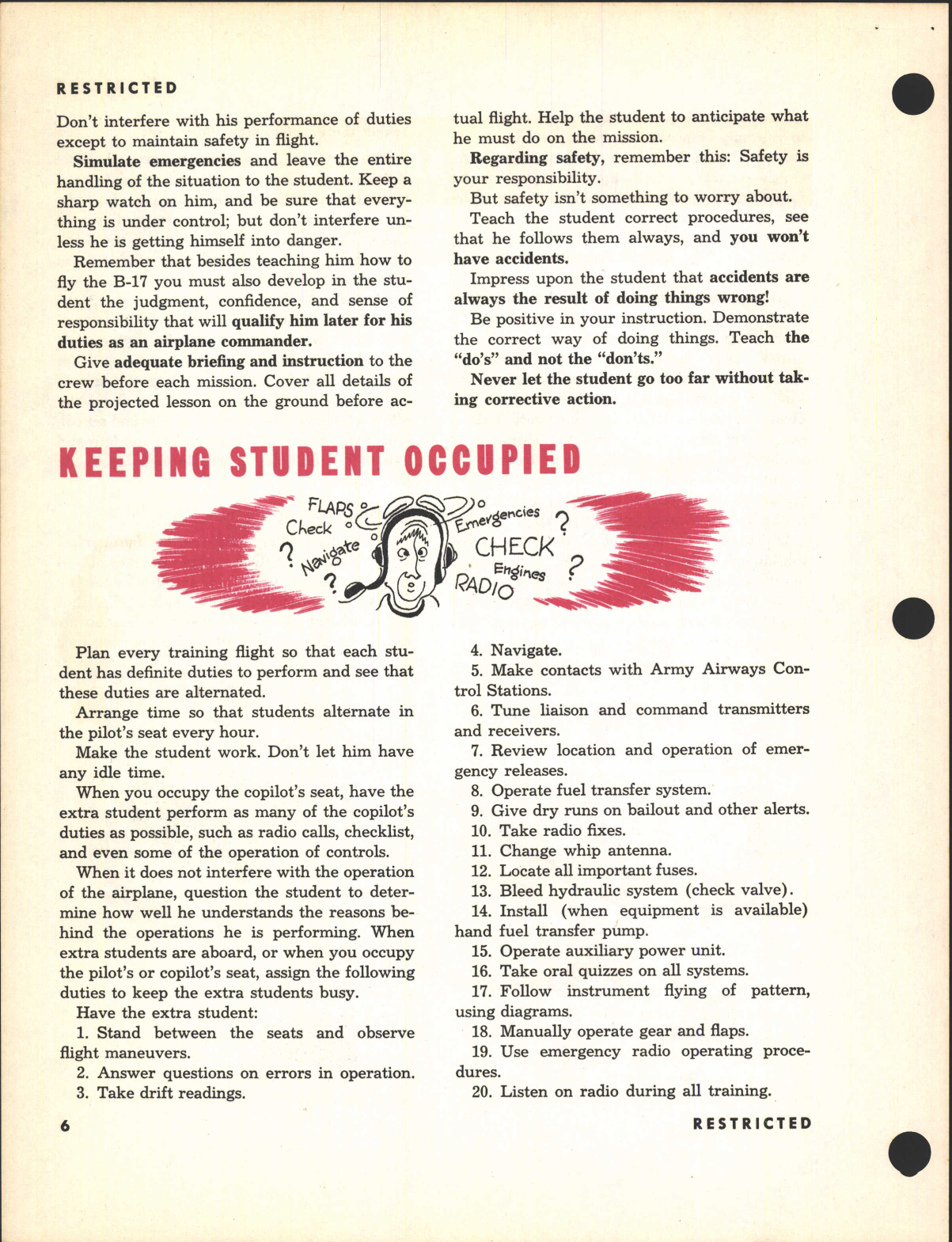 Sample page 6 from AirCorps Library document: Instructors Supplement to Pilot Training Manual for the B-17 Flying Fortress
