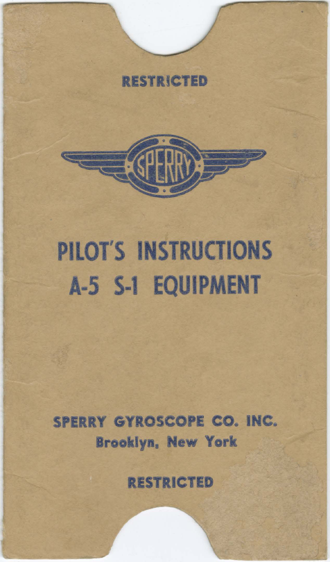 Sample page 1 from AirCorps Library document: Pilot's Instructions A-5 S-1 Equipment