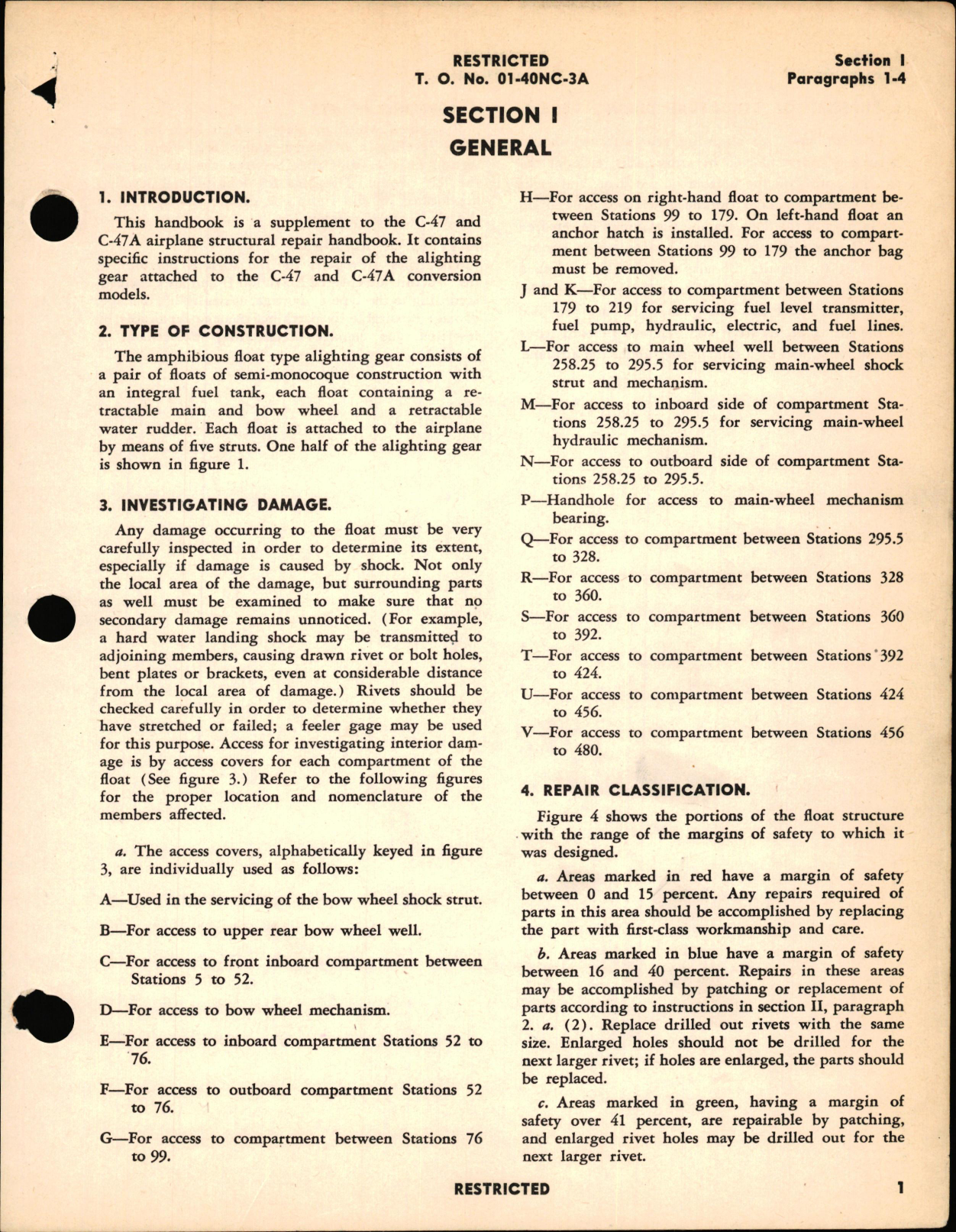 Sample page 5 from AirCorps Library document: Structural Repair Instructions for Float Type Alighting Gear for C-47 Series Airplanes
