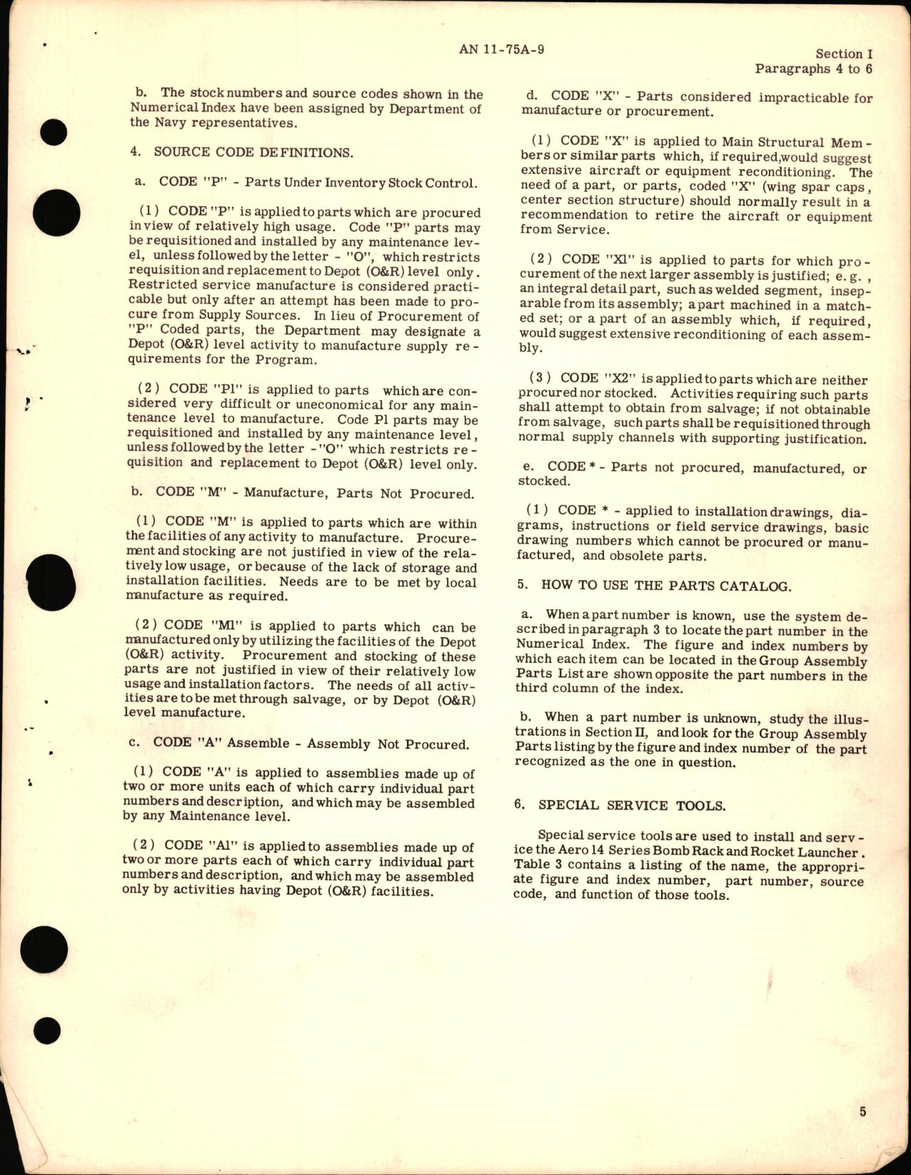 Sample page 7 from AirCorps Library document: Parts Catalog for Bomb Rack & Rocket Launcher Combination