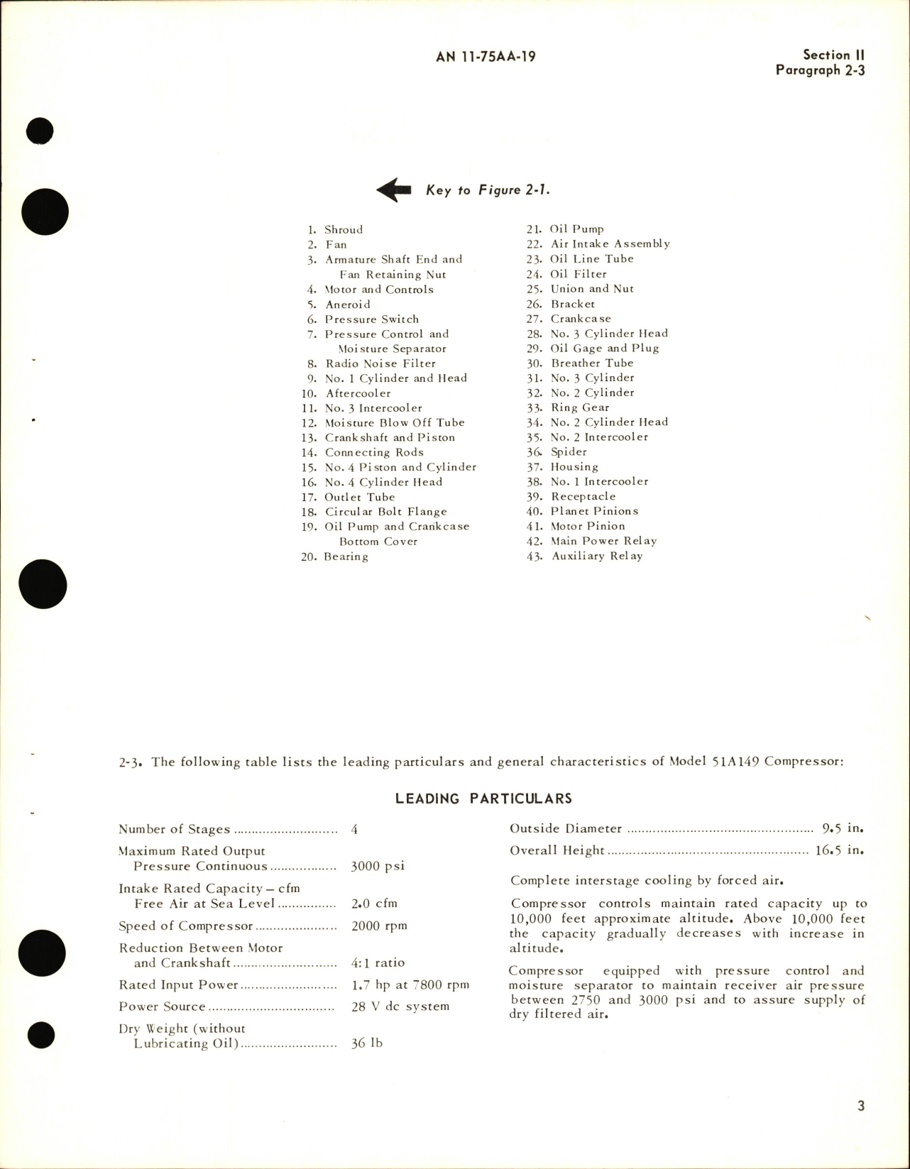 Sample page 7 from AirCorps Library document: Operation & Service Instructions for Model 51A149 300o-PSI 24-Volt-DC Aero 1A Air Compressor Part No. 51A149J198