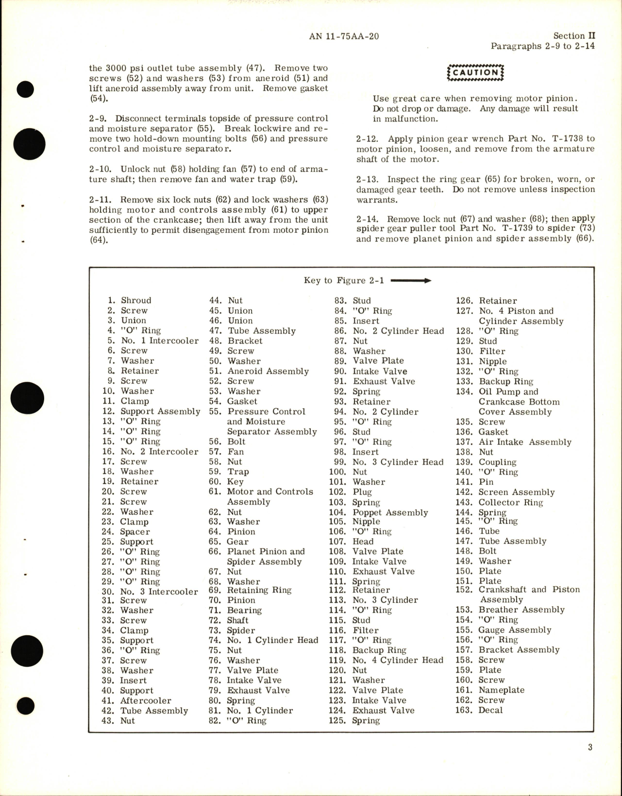 Sample page 9 from AirCorps Library document: Overhaul Instructions for Model 51A149 3000-PSI 24-Volt-DC Aero 1A Air Compressor Part No. 51A149J198