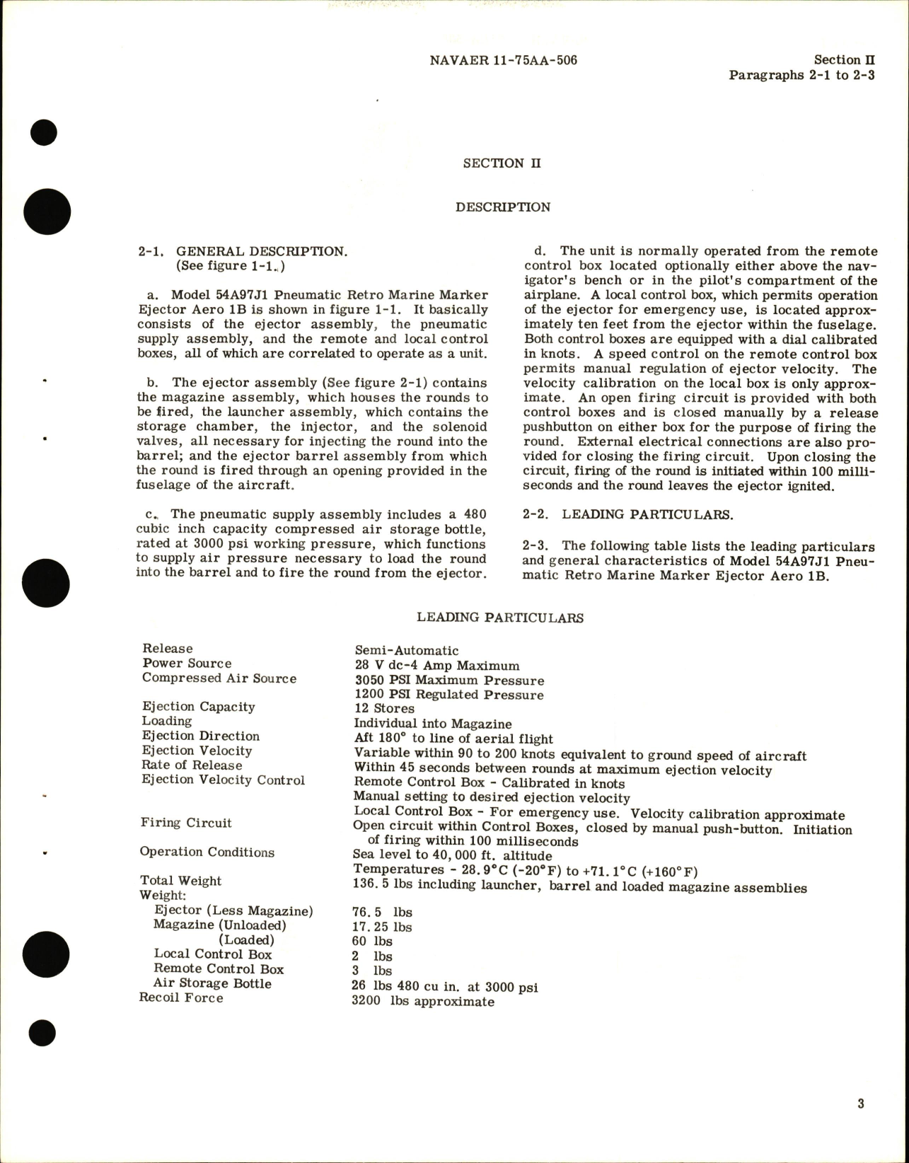 Sample page 7 from AirCorps Library document: Operation & Service Instructions for Pneumatic Retro Marine Marker Ejector Aero 1B Part No. 6176, R94BUA-54A97J1