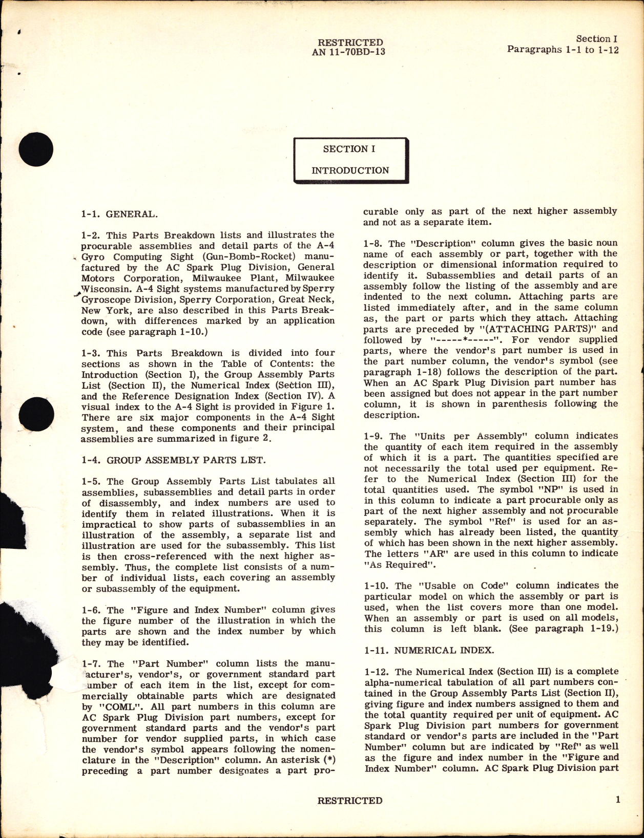 Sample page 7 from AirCorps Library document:  Illustrated Parts Breakdown for Type A-4 Gyro Computing Sight (Gun, Bomb, Rocket)