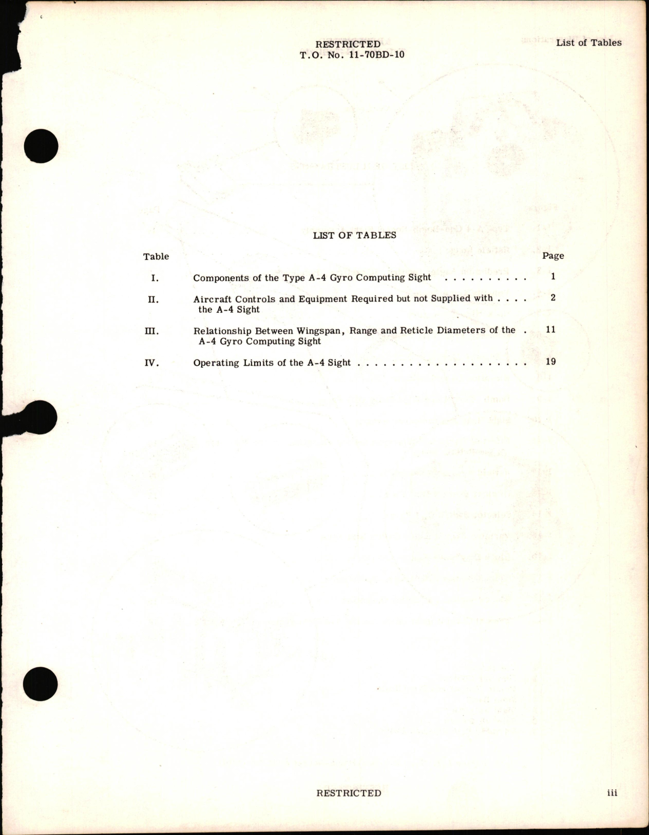 Sample page 5 from AirCorps Library document: Operation Instructions for Type A-4 Gyro Computing Sight (Gun-Bomb-Rocket)