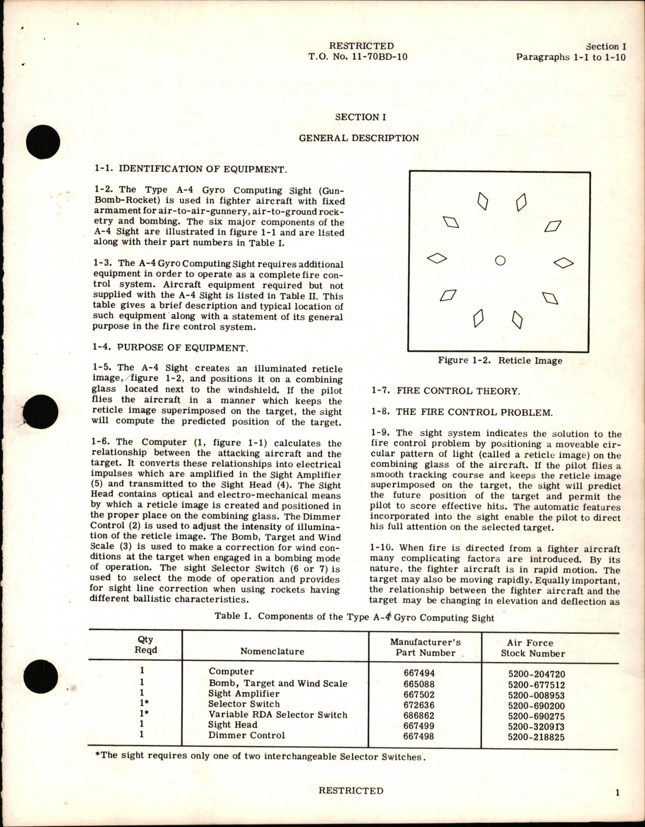 Sample page 7 from AirCorps Library document: Operation Instructions for Type A-4 Gyro Computing Sight (Gun-Bomb-Rocket)