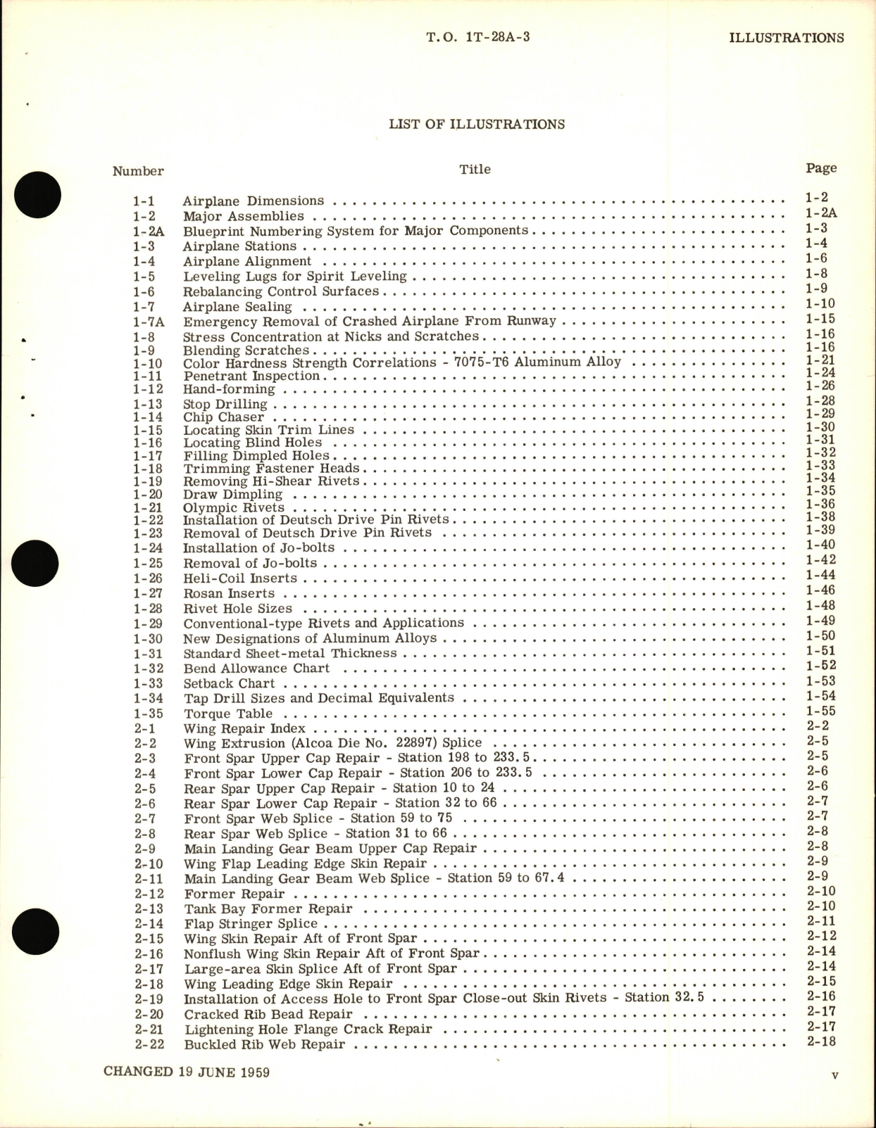 Sample page 7 from AirCorps Library document: Structural Repair Instructions for T-28A Aircraft