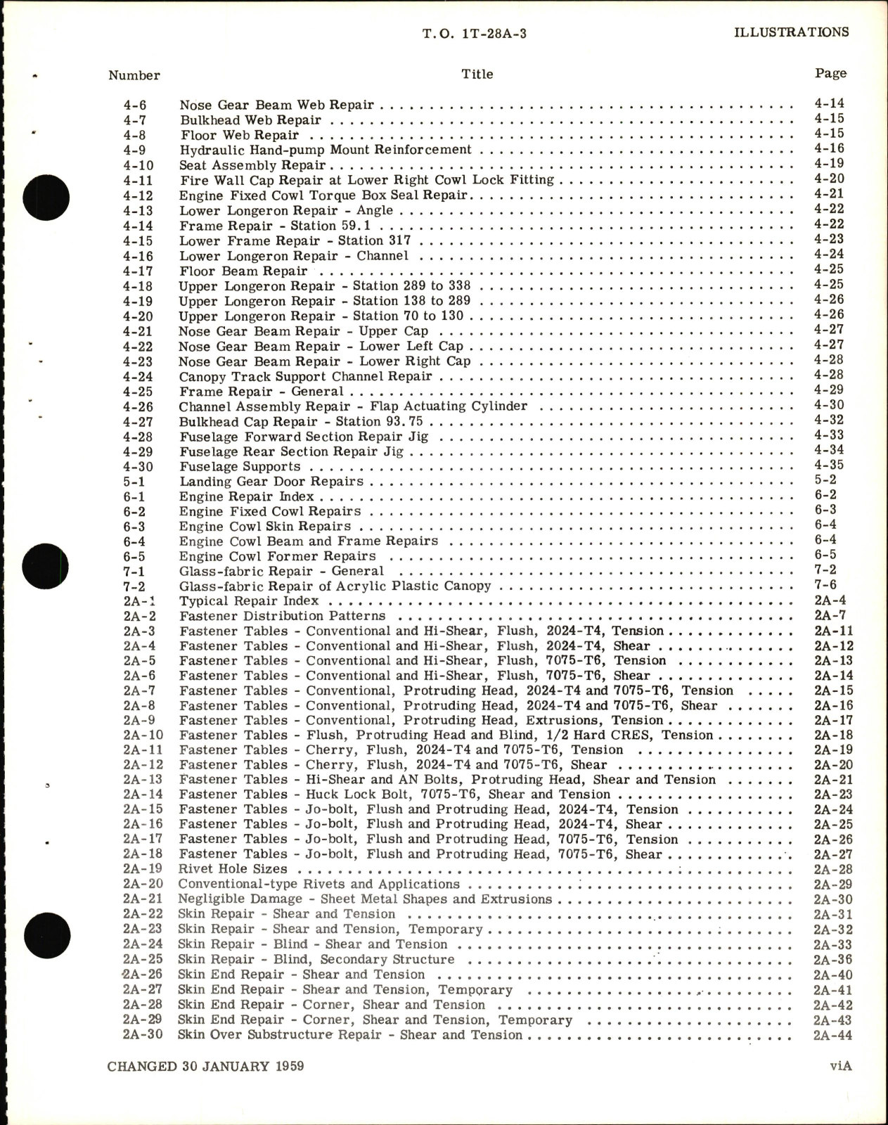 Sample page 5 from AirCorps Library document:  Structural Repair Instructions for T-28A Aircraft