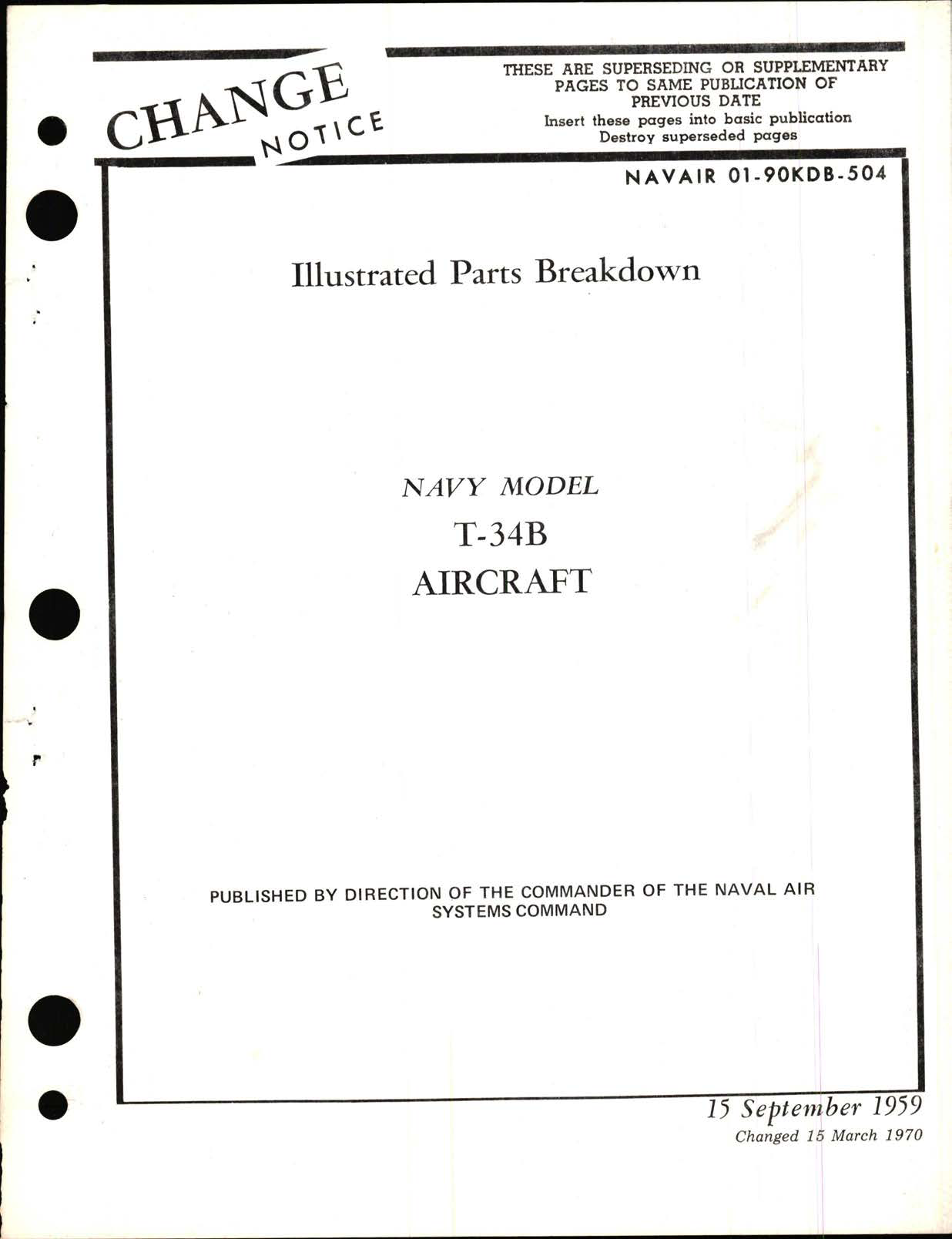 Sample page 1 from AirCorps Library document: Maintenance Instructions for T-34B Aircraft, 