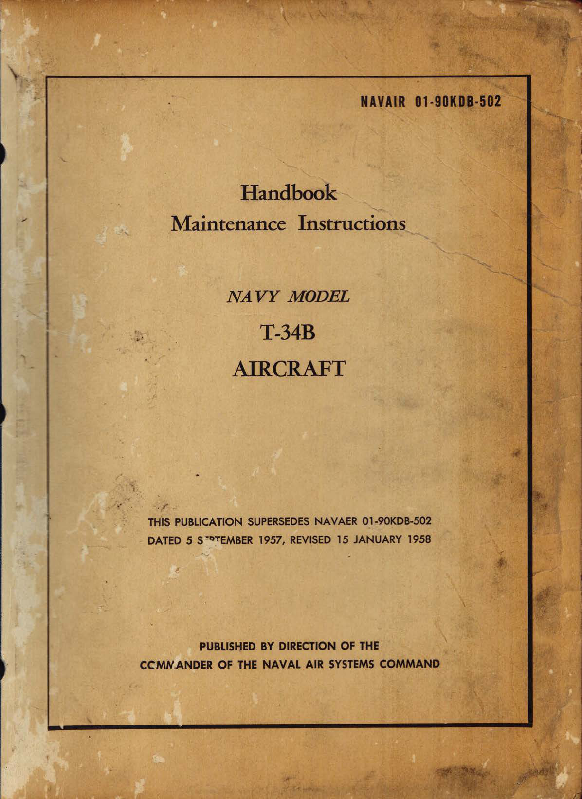 Sample page 1 from AirCorps Library document:  Structural Repair Instructions for T-34A and T-34B Aircraft, 