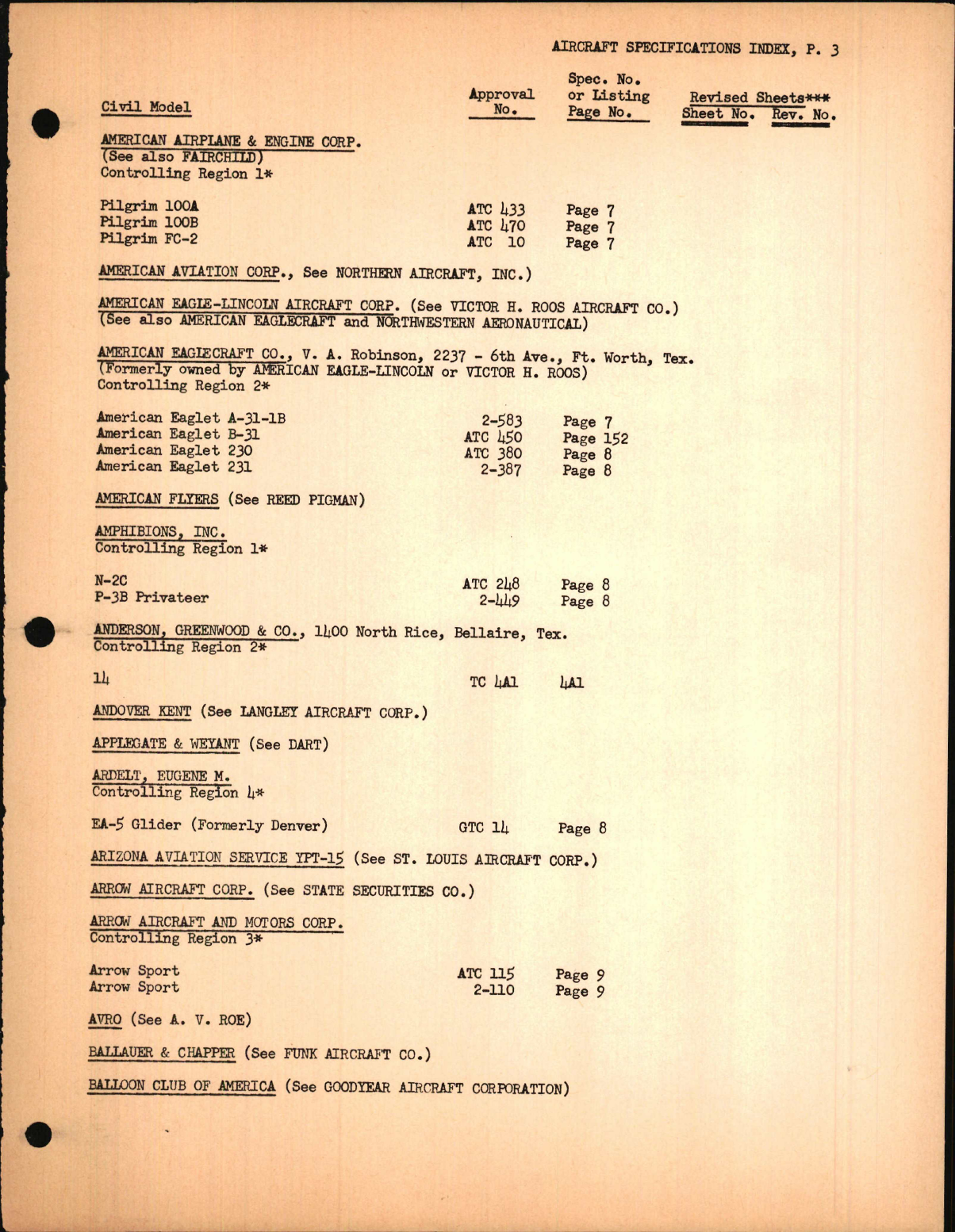 Sample page 5 from AirCorps Library document: Aircraft Specifications