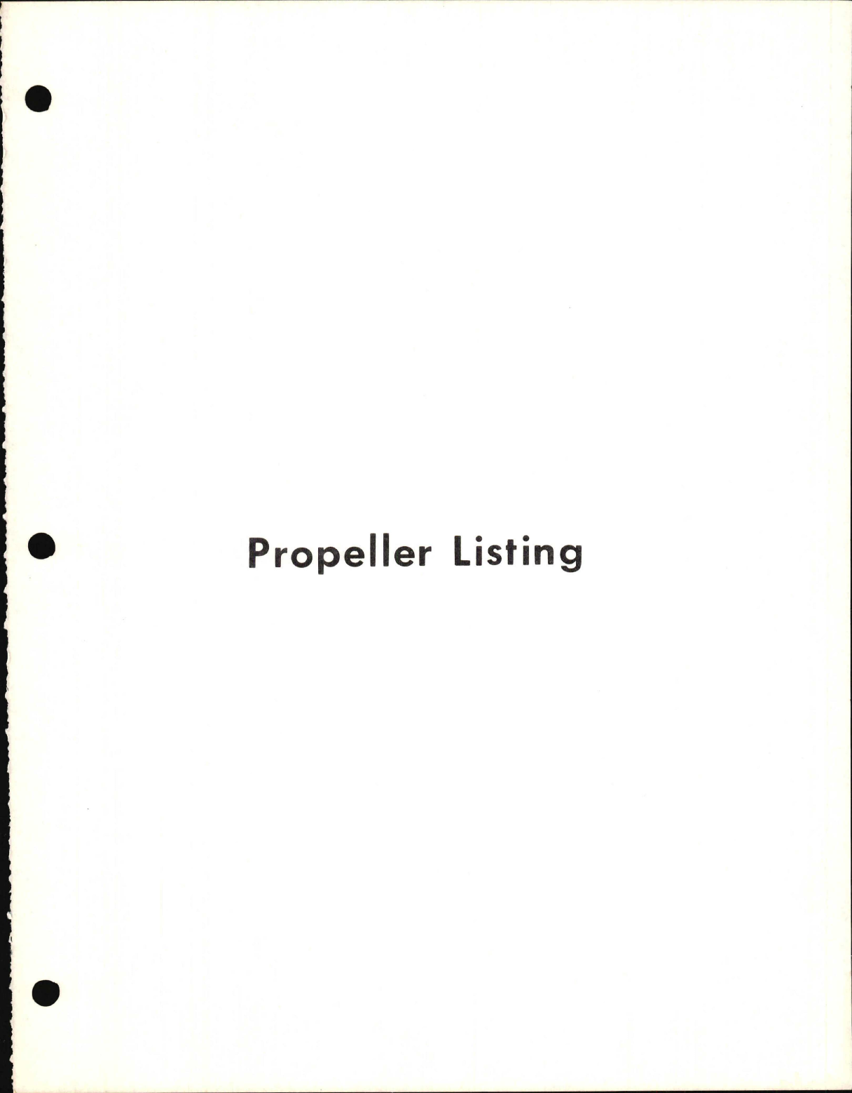 Sample page 1 from AirCorps Library document: Propeller Specifications