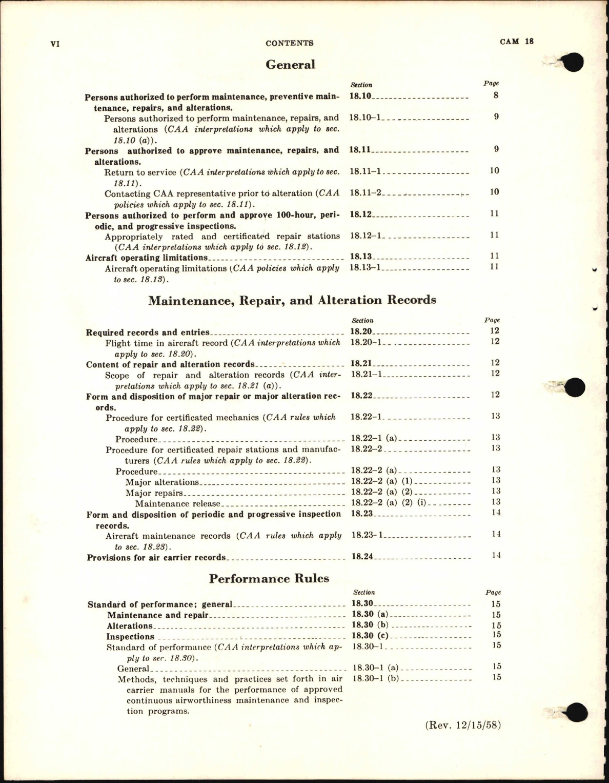Sample page 6 from AirCorps Library document: Maintenance, Repair, & Alteration of Airframes, Powerplants, Propellers, & Appliances