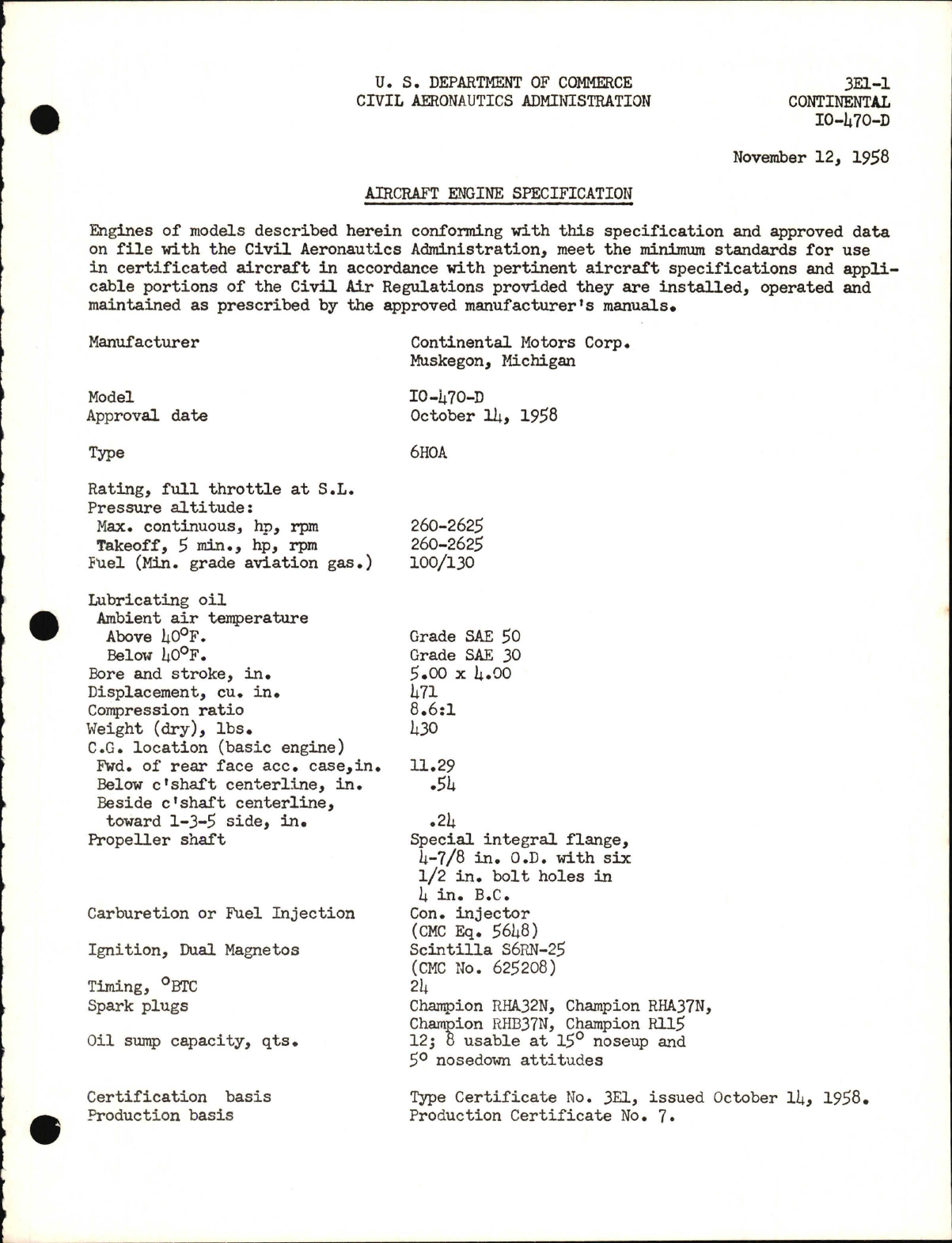 Sample page 1 from AirCorps Library document:  IO-470-D