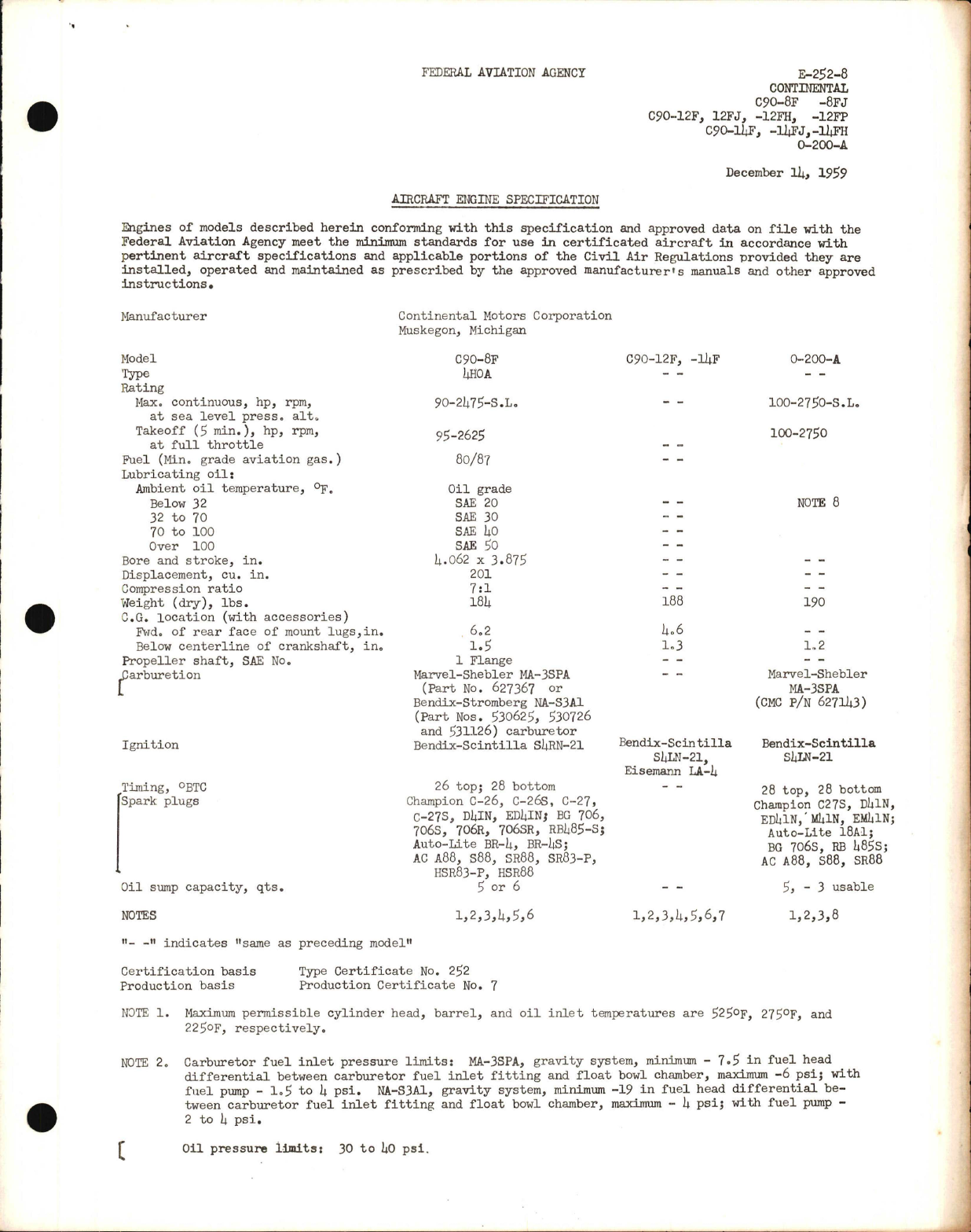 Sample page 1 from AirCorps Library document: C90 and 0-200-A
