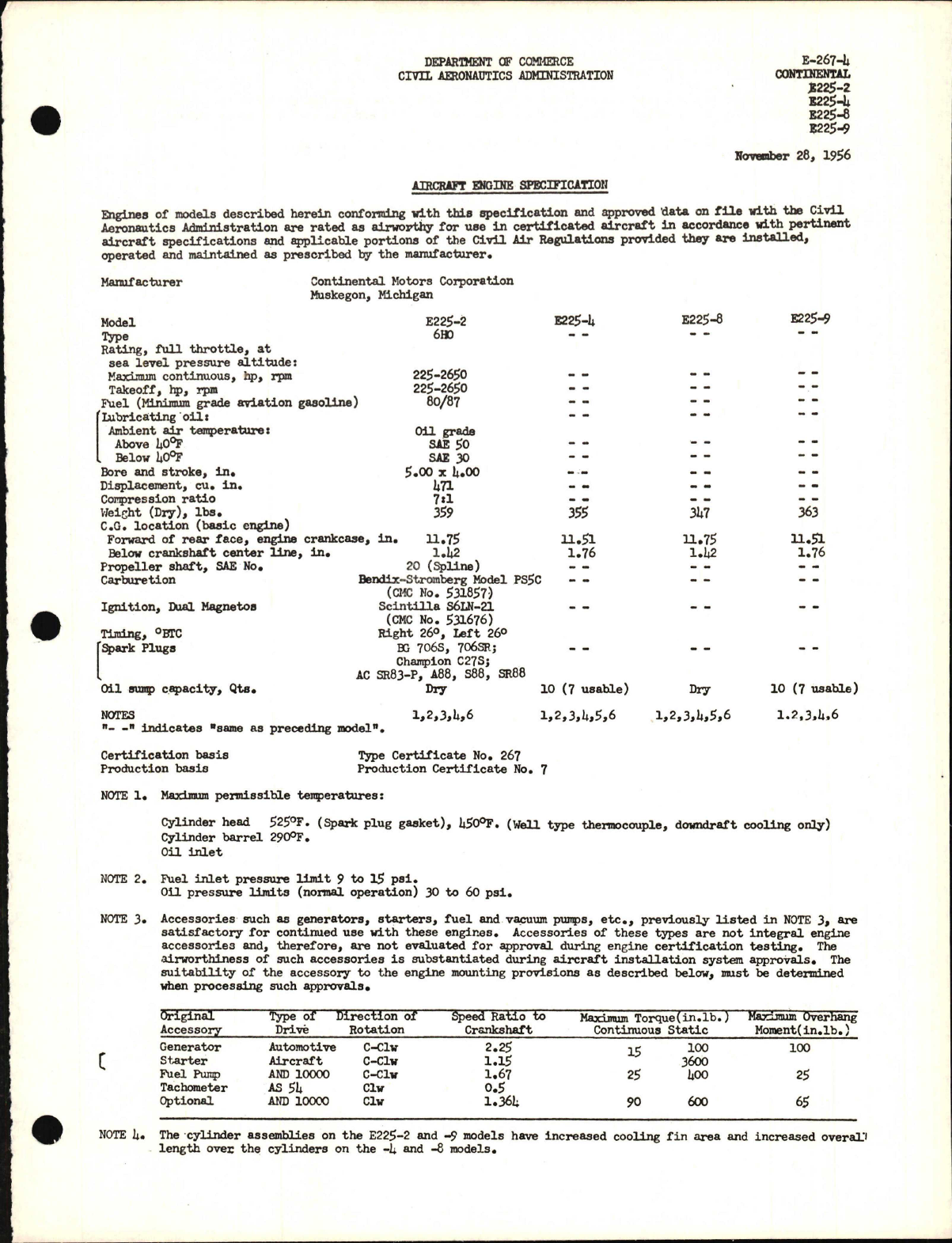Sample page 1 from AirCorps Library document: E225-2, -4, -8, and -9