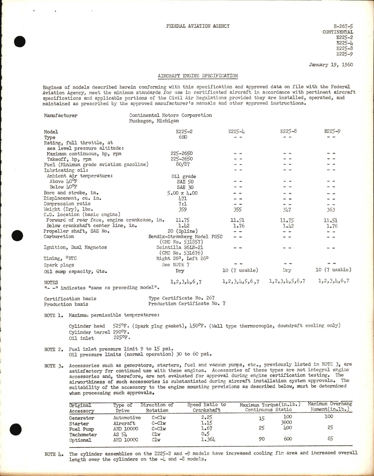 Sample page 1 from AirCorps Library document: E225-2, -4, -8, and -9