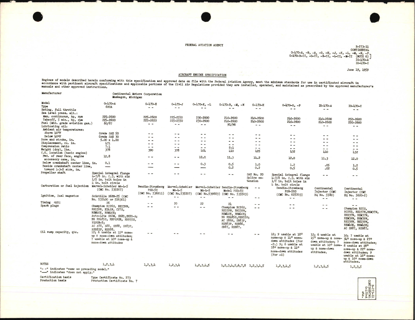 Sample page 1 from AirCorps Library document: O-470 and IO-470