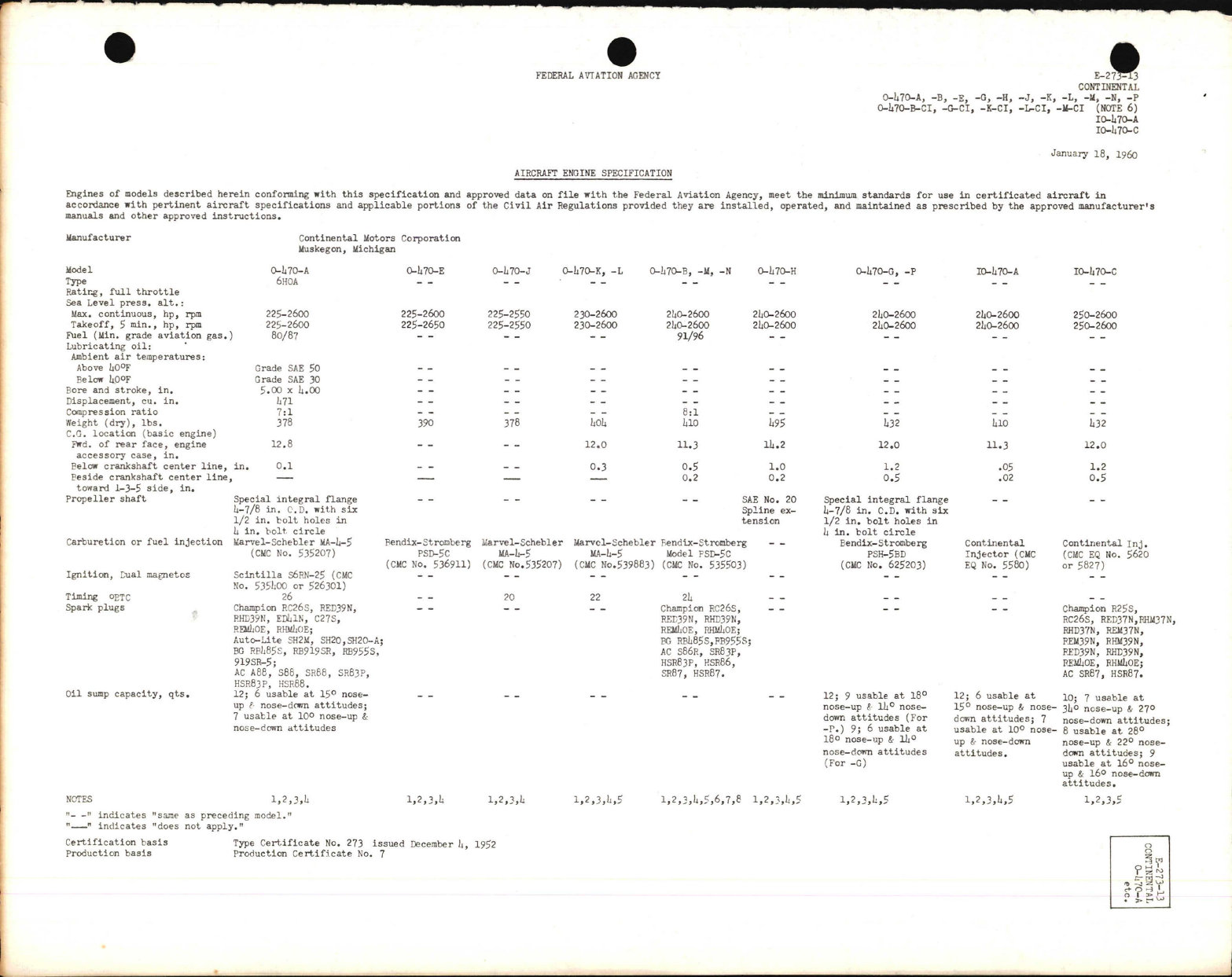 Sample page 1 from AirCorps Library document: O-470 and IO-470