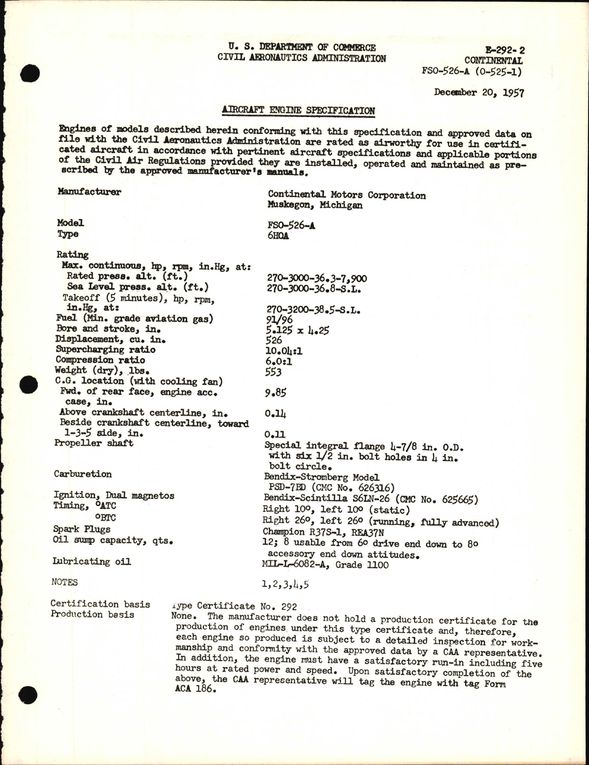 Sample page 1 from AirCorps Library document: FSO-526-A and O-525-1