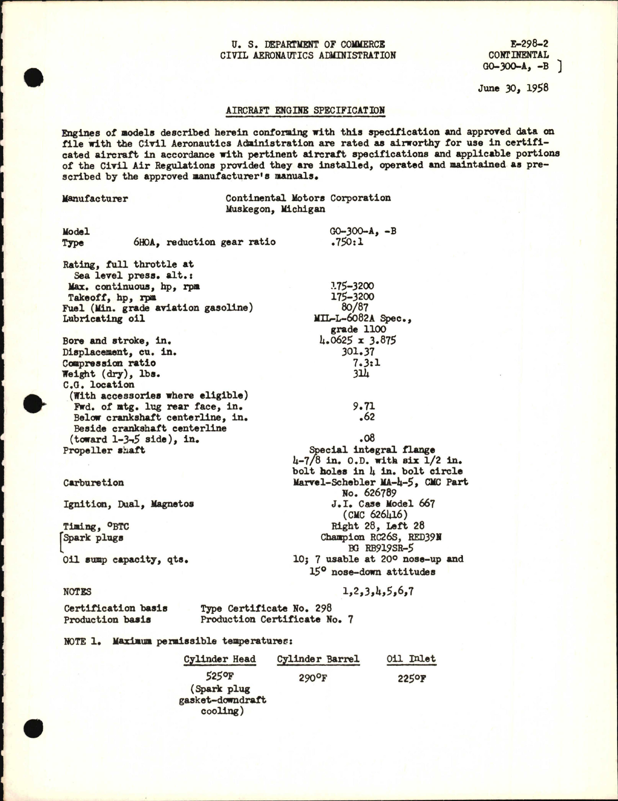 Sample page 1 from AirCorps Library document: GO-300-A and GO-300-B