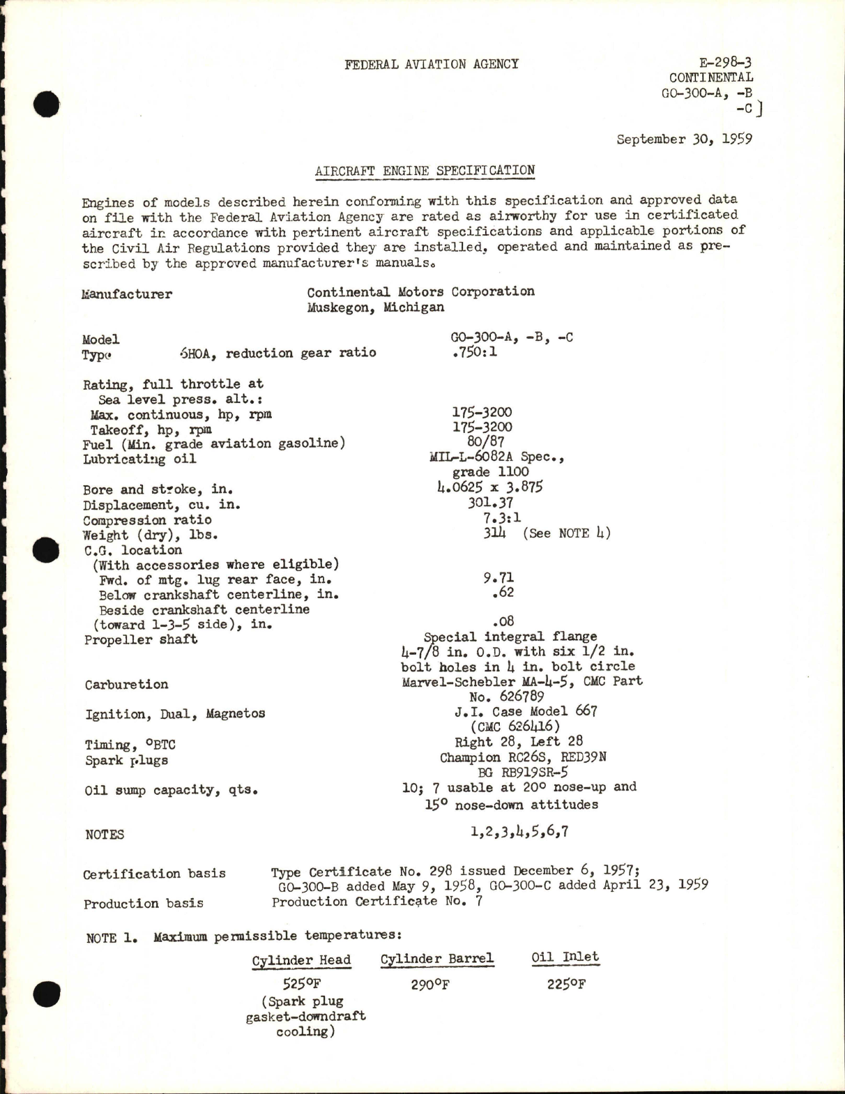 Sample page 1 from AirCorps Library document: GO-300-A, GO-300-B, and GO-300-C