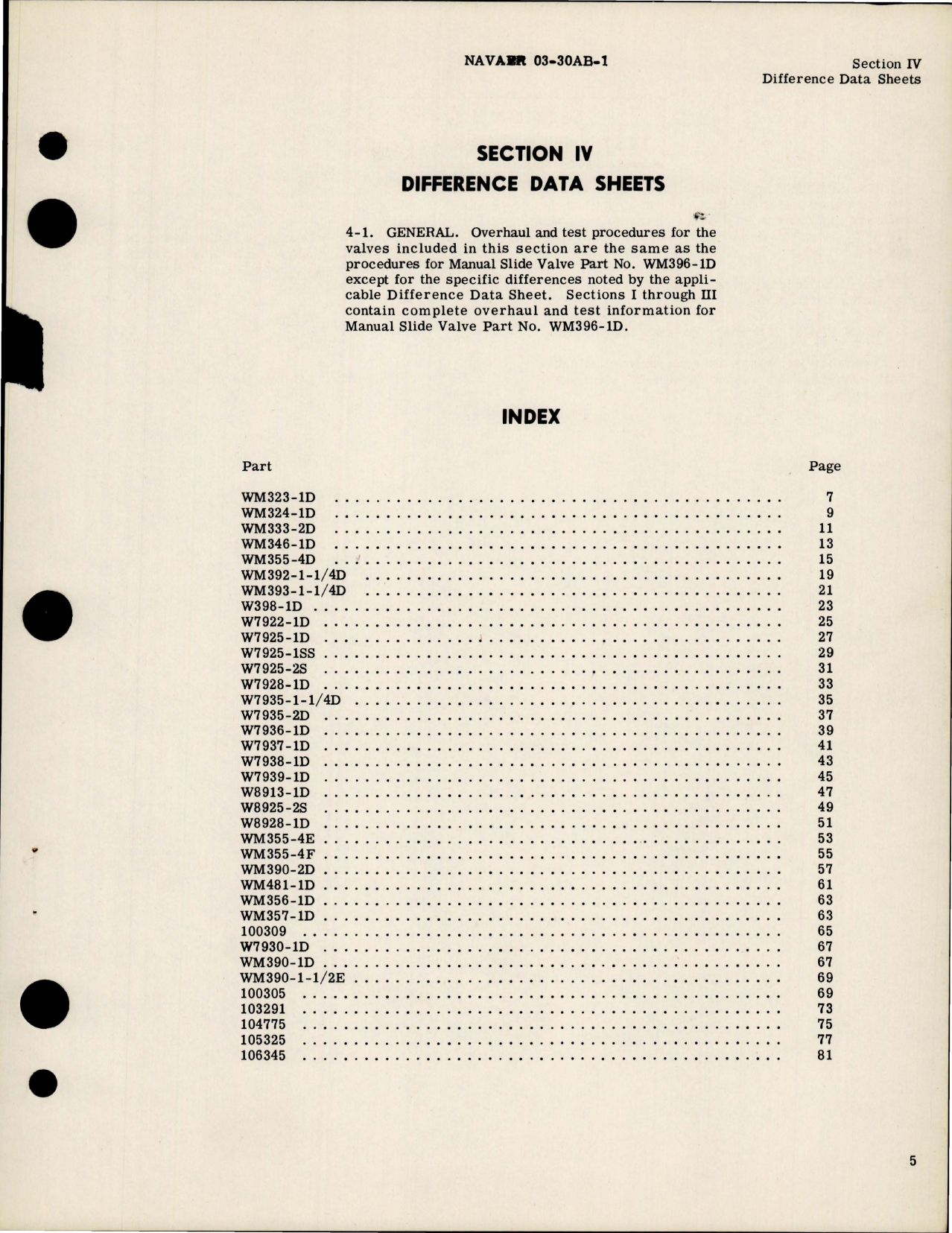 Sample page 7 from AirCorps Library document: Overhaul Instructions for Manual Slide Valve Assemblies