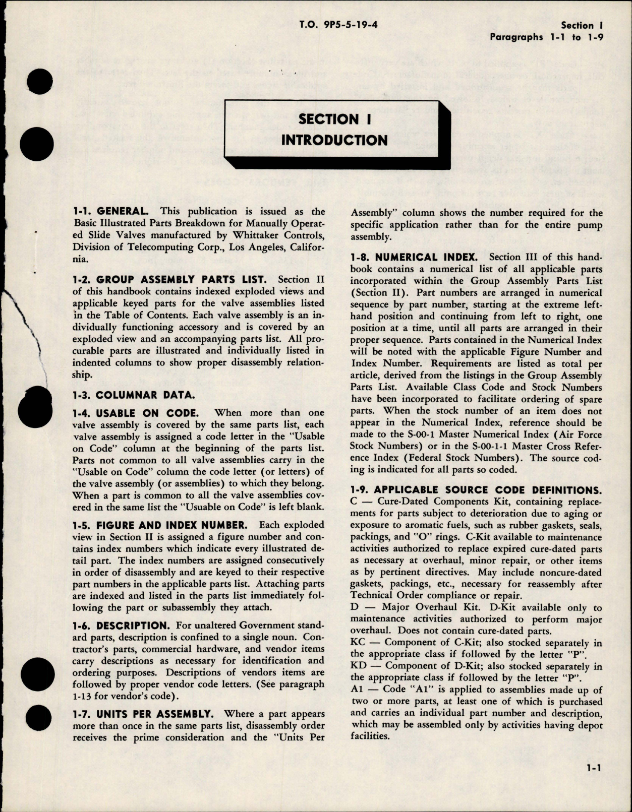 Sample page 5 from AirCorps Library document: Illustrated Parts Breakdown for Manually Operated Slide Valve Assemblies 