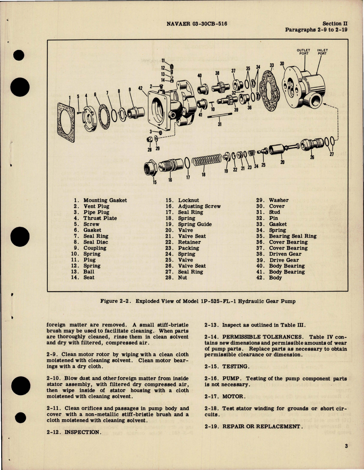 Sample page 7 from AirCorps Library document: Overhaul Instructions for Electric Motor Driven Hydraulic Gear Pump - Model 111775 Series