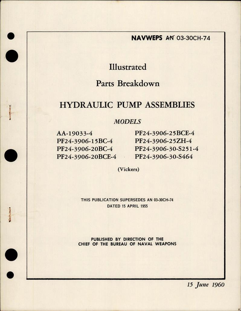 Illustrated Parts Breakdown for Hydraulic Pump Assemblies - AirCorps ...