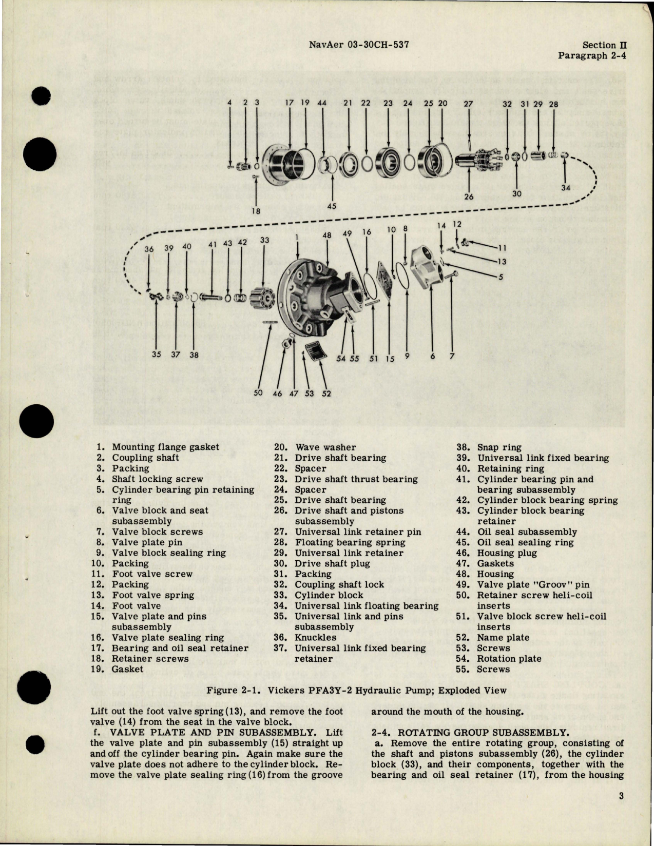 Sample page 7 from AirCorps Library document: Overhaul Instructions for Hydraulic Pump - Model PFA3Y-2 