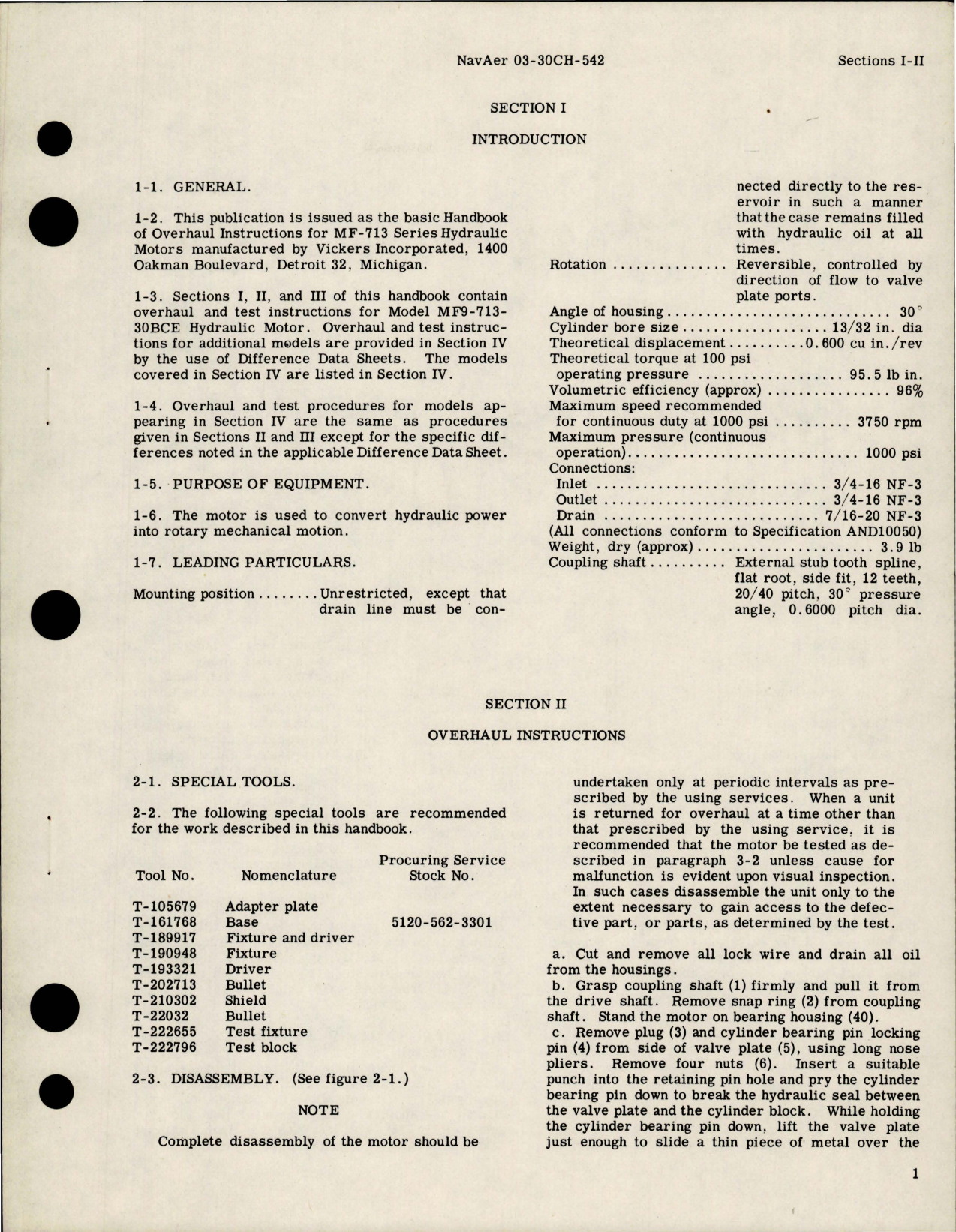 Sample page 5 from AirCorps Library document: Overhaul Instructions for Hydraulic Motor Assemblies